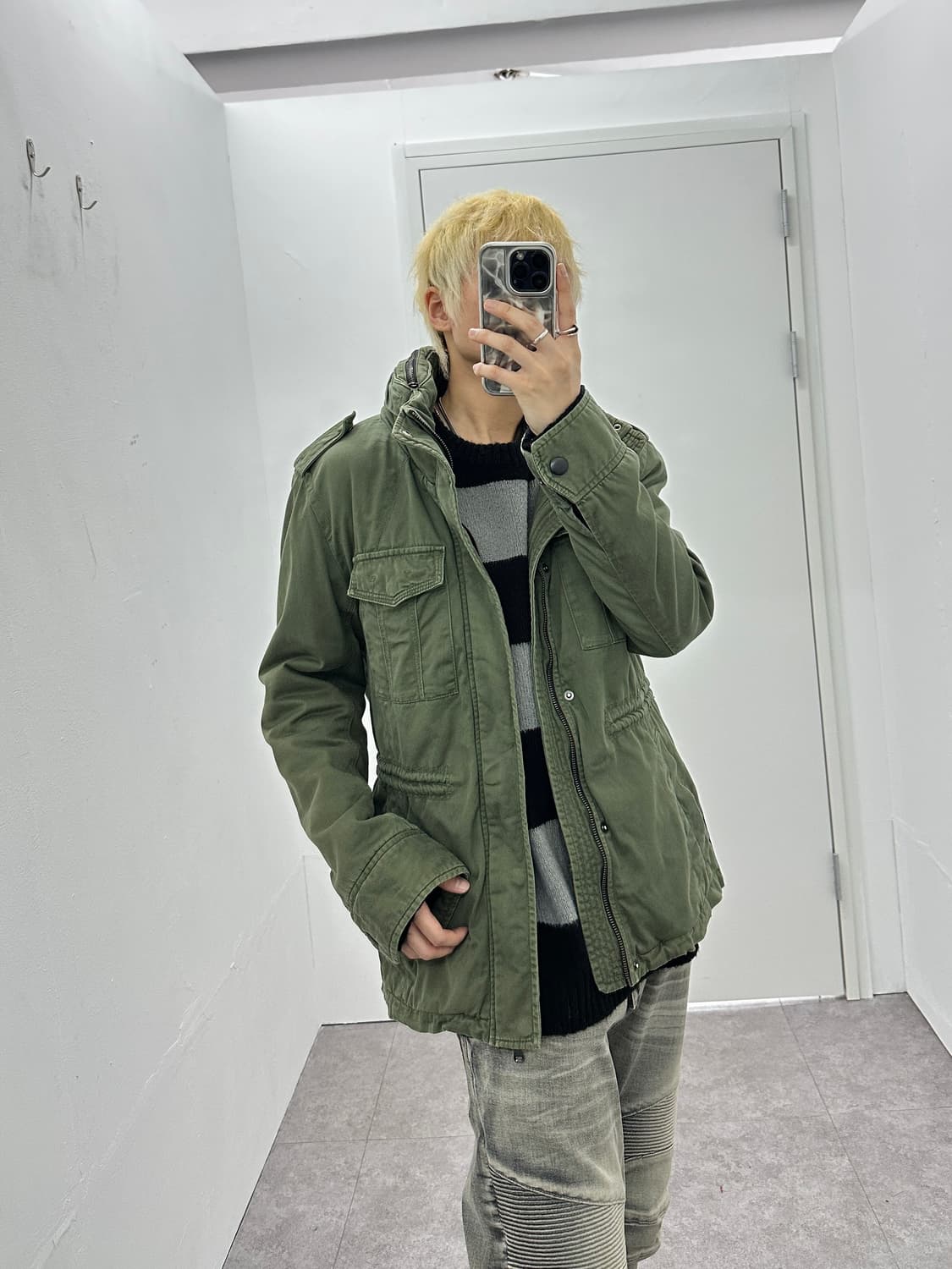 Vintage khaki multi pocket jacket 상품이미지7