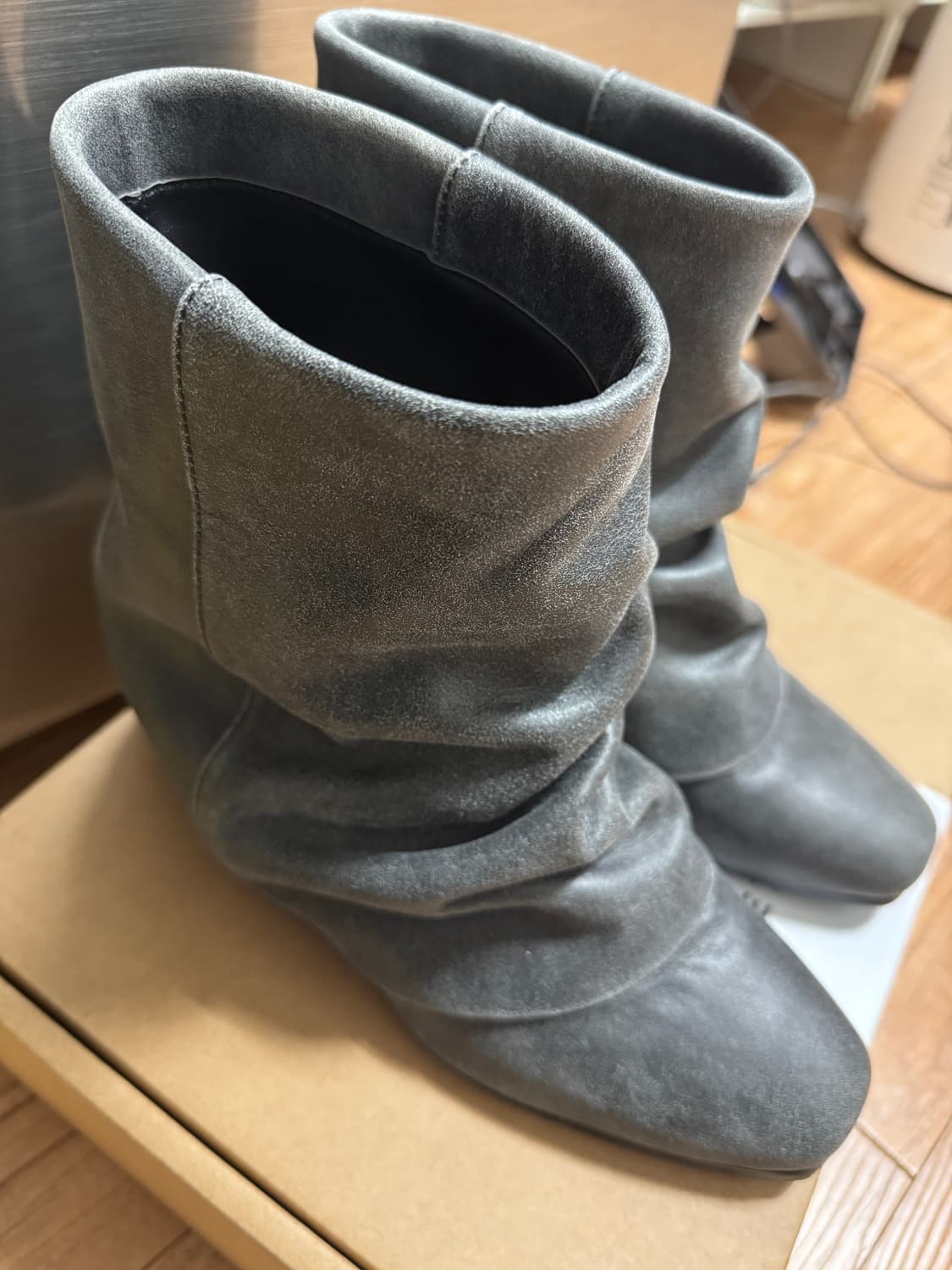 쓰리투에이티 링클 레더 숏부츠 three to eighty 상품이미지2