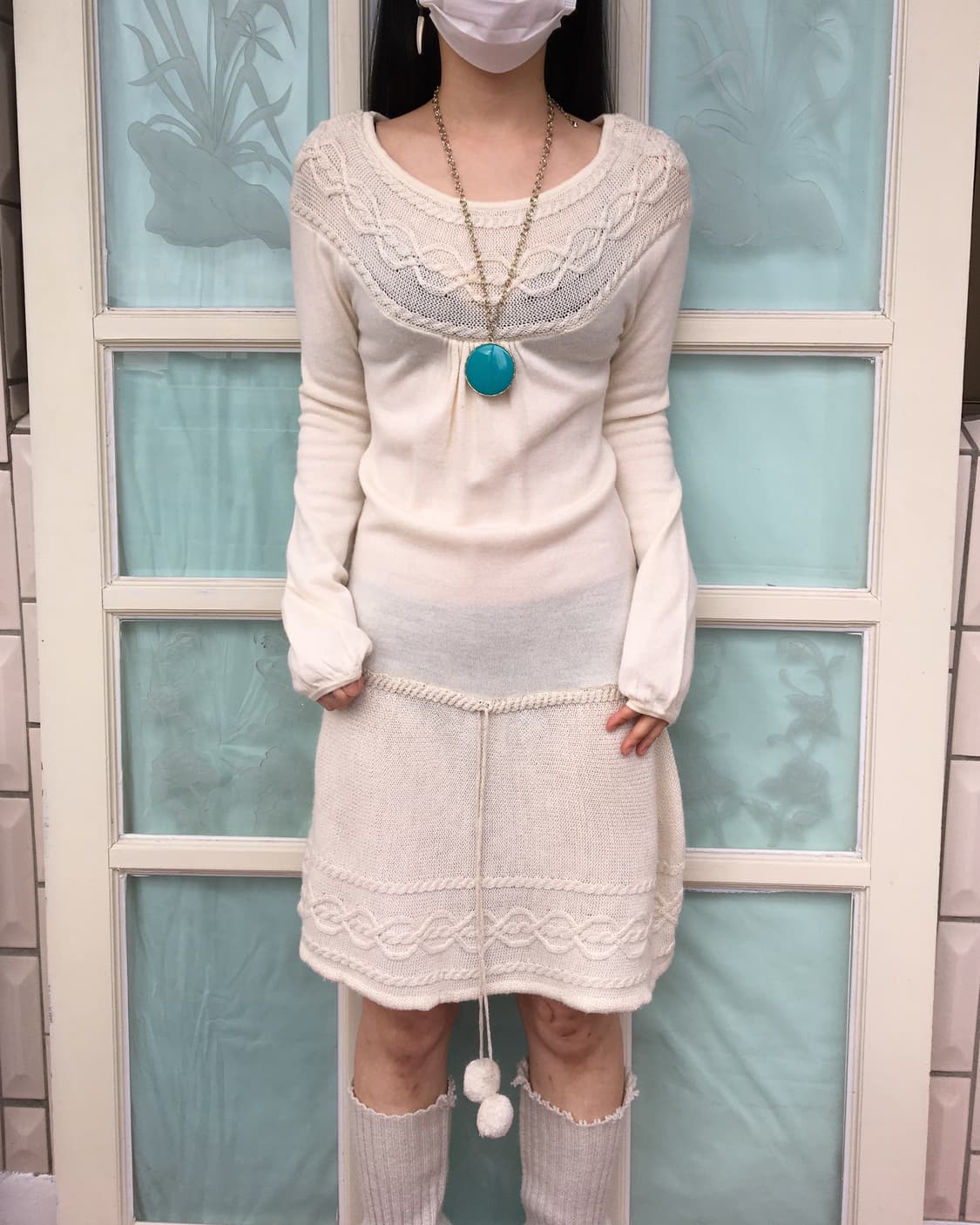 Line detail knit onepiece 상품이미지1