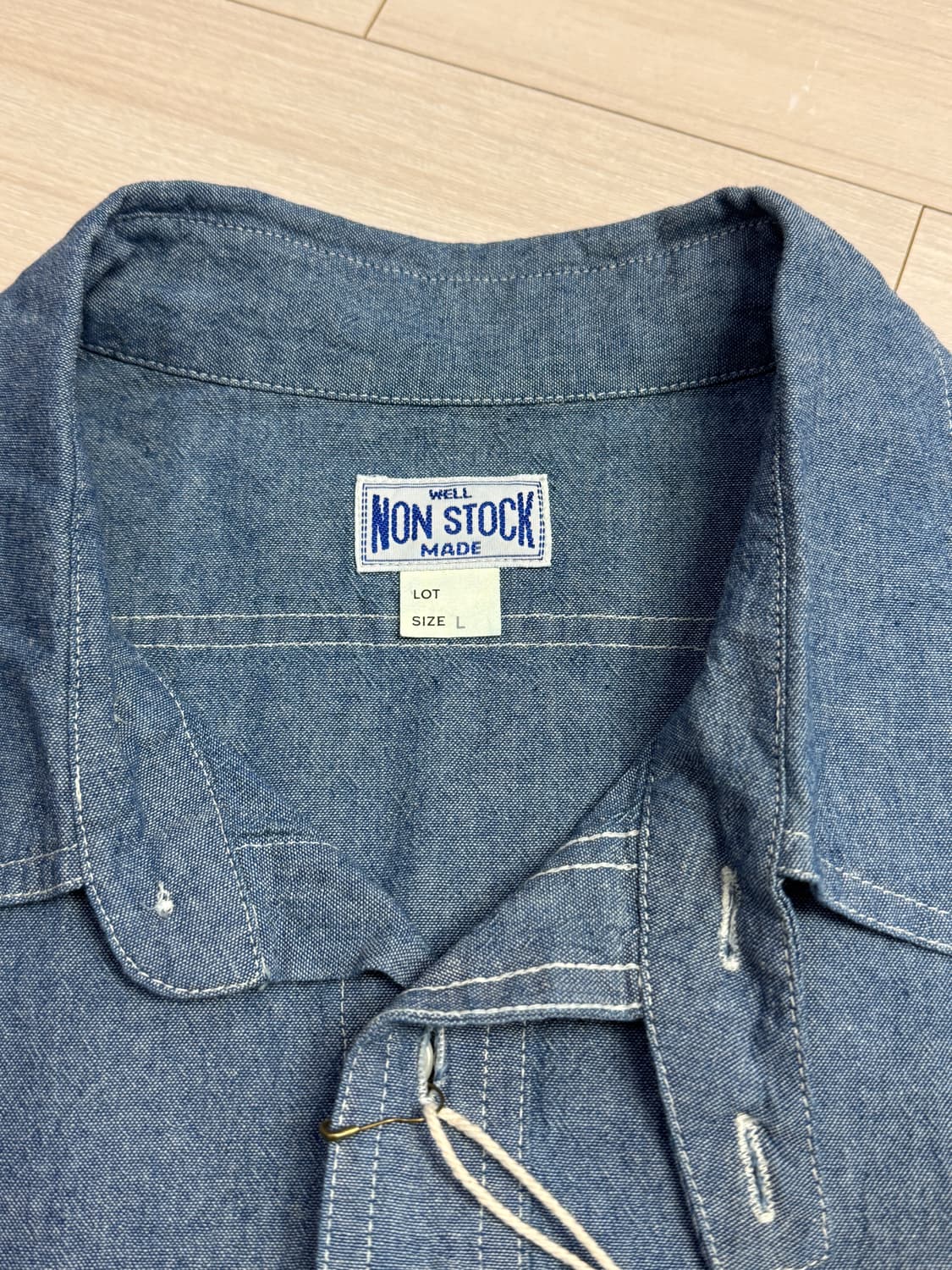 브론슨 논스탁 샴브레이셔츠 코리안 버전 - L사이즈 상품이미지4