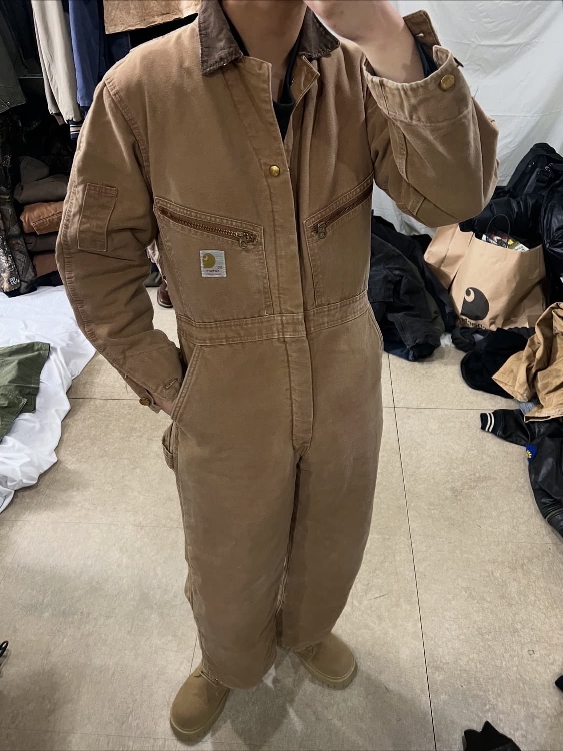 70s 칼하트 워크 커버올 점프수트 상품이미지3