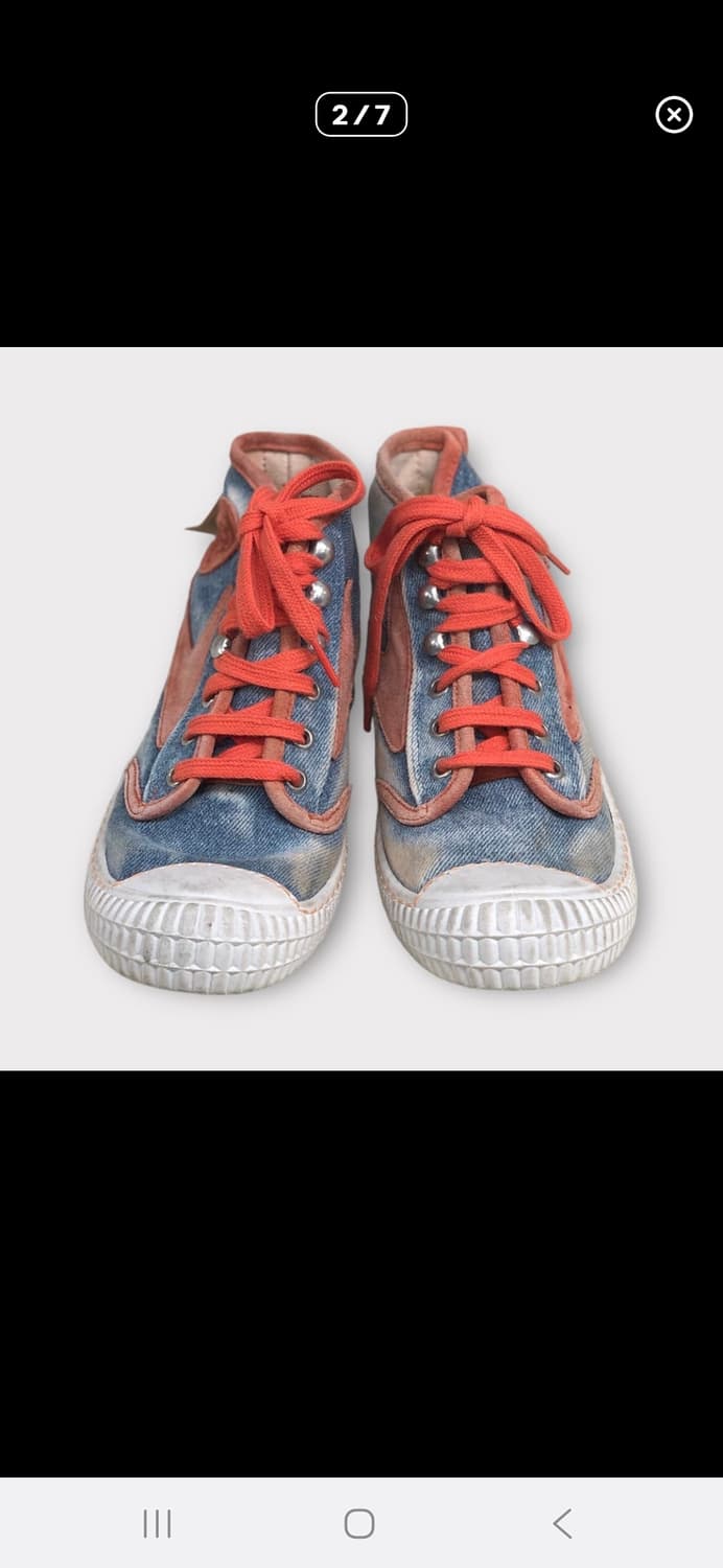 (마지막특가) 디젤 더티워싱 데님하이탑 스니커즈 상품이미지2