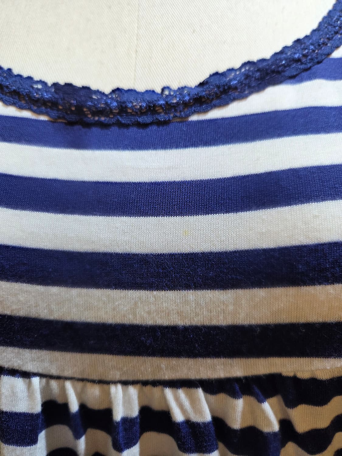 🌟💅갸루특집🌟
갸루펑크 블루 스트라이프 레이스슬리브리스
 상품이미지6