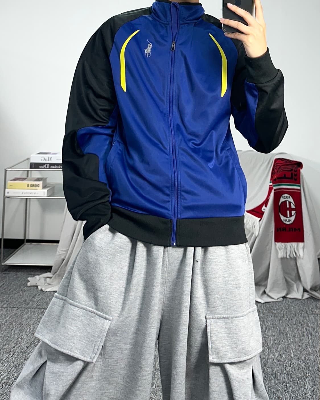 폴로 랄프로렌 빅로고 배색 트랙탑 져지 XL 상품이미지4