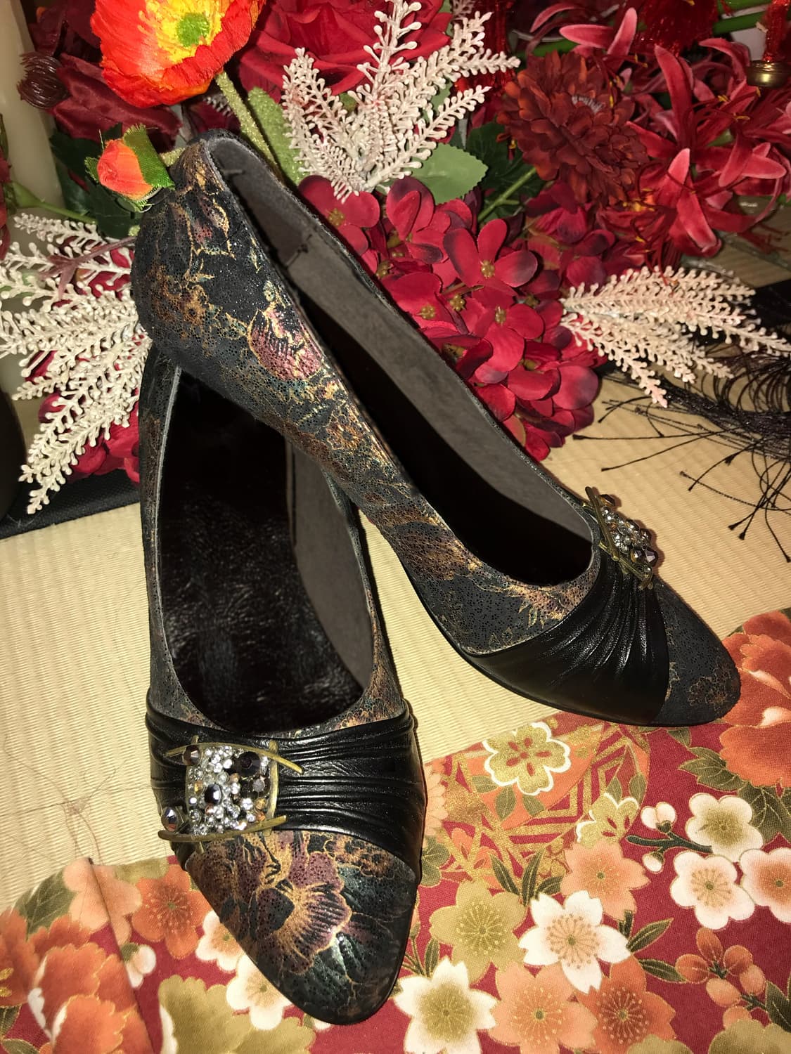 Art Nouveau Pumps ( black / green ) 상품이미지1