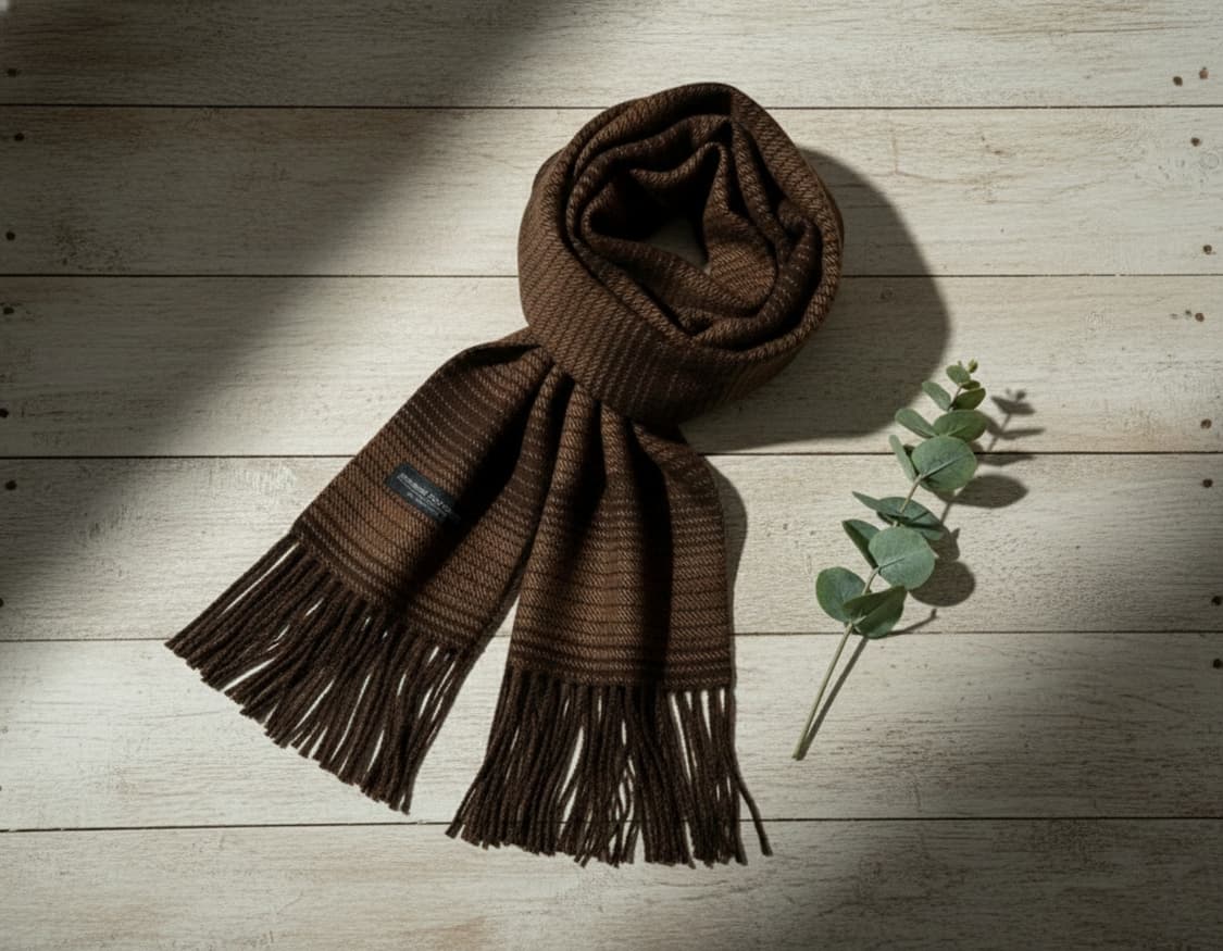 페르난도 소렌슨 캐시미어 머플러 브라운 상품이미지4