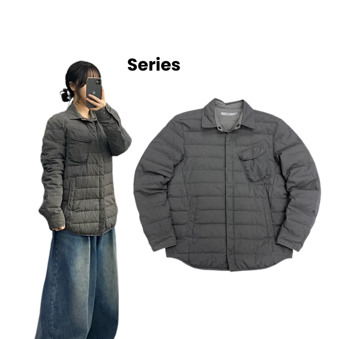 시리즈 테크니컬 가먼트다잉 나일론 경량패딩 상품이미지1
