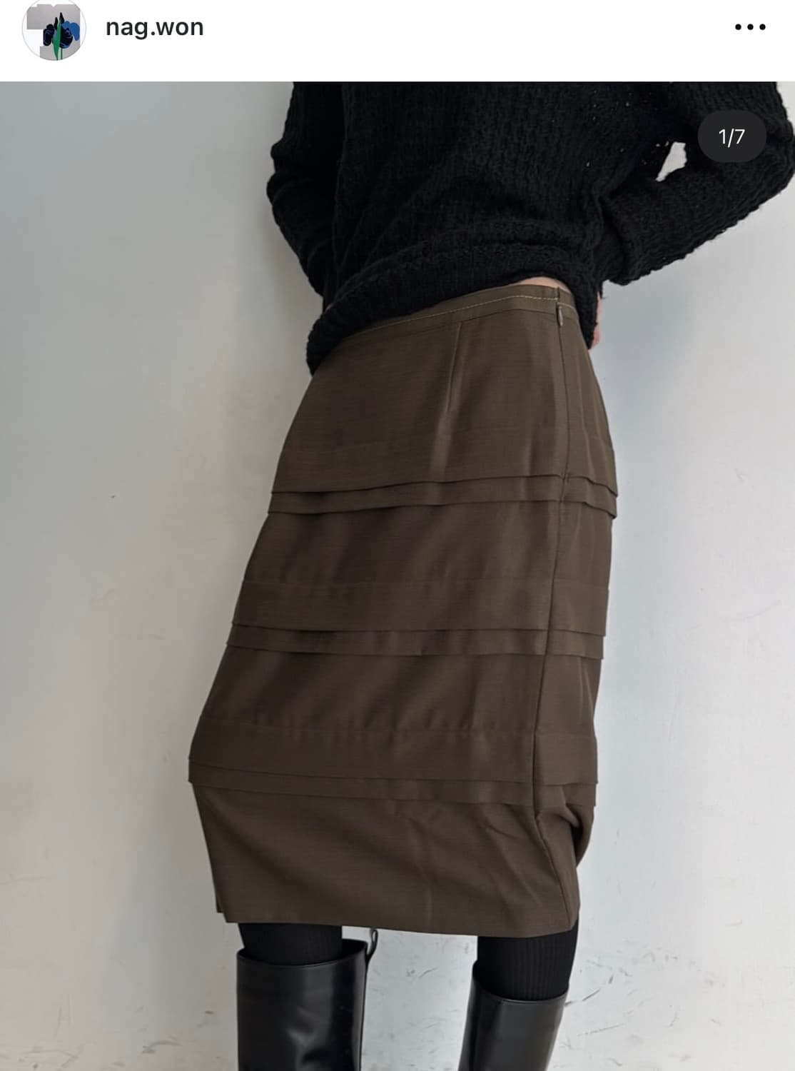 일본 빈티지 미디 스커트 상품이미지1