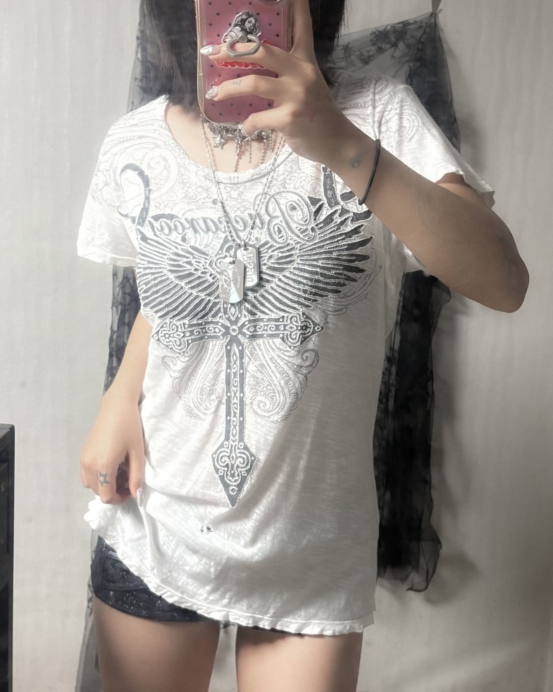 버카루 크로스 포인트 티셔츠  상품이미지1