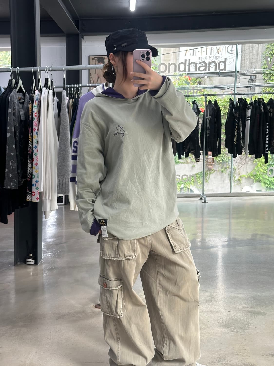 니들스 L/S 리버시블 후드티셔츠  상품이미지4