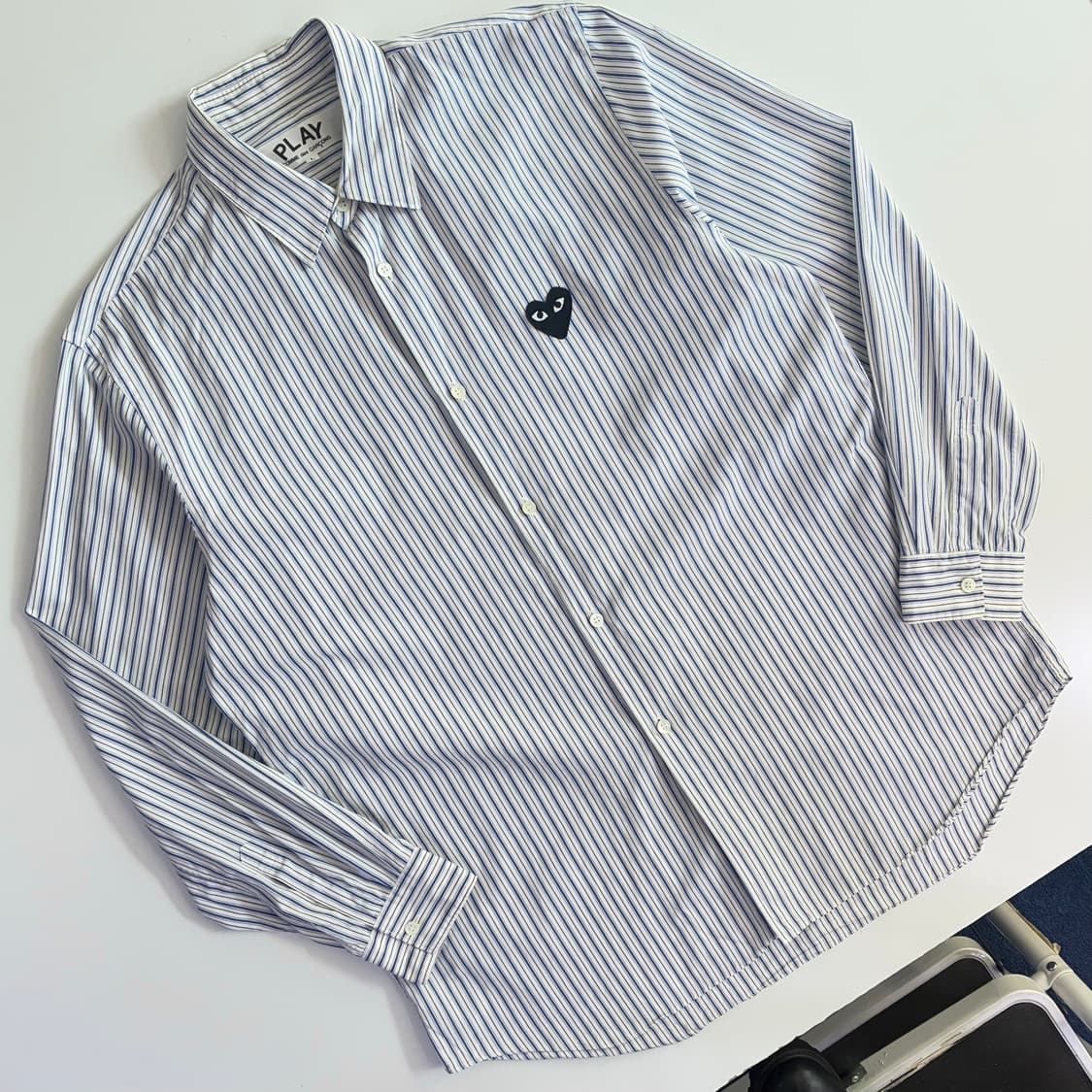 Comme des garcons 꼼데가르송 스트라이프 와펜 셔츠 상품이미지2