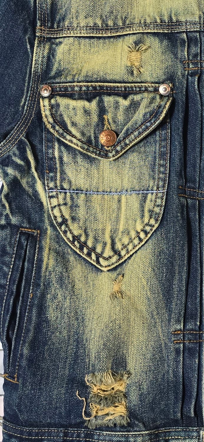 TAKE UPGRADE DEPT. 워싱 데미지 데님 자켓 M 상품이미지6