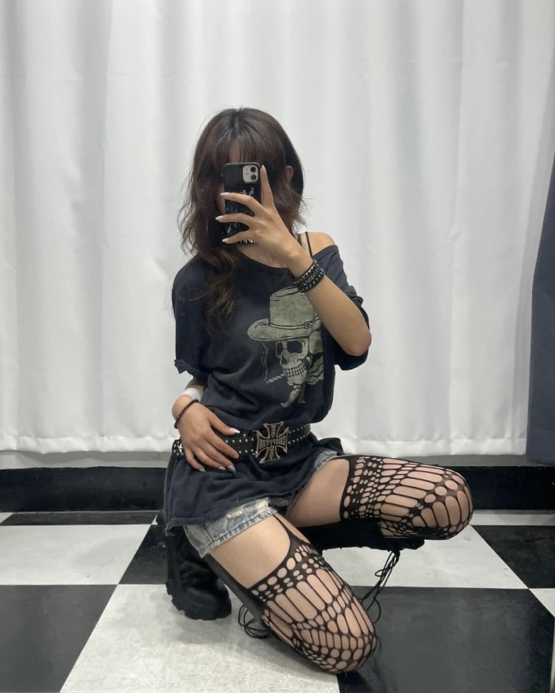 🎸블랙 스컬 프린팅 티셔츠🎸 상품이미지2