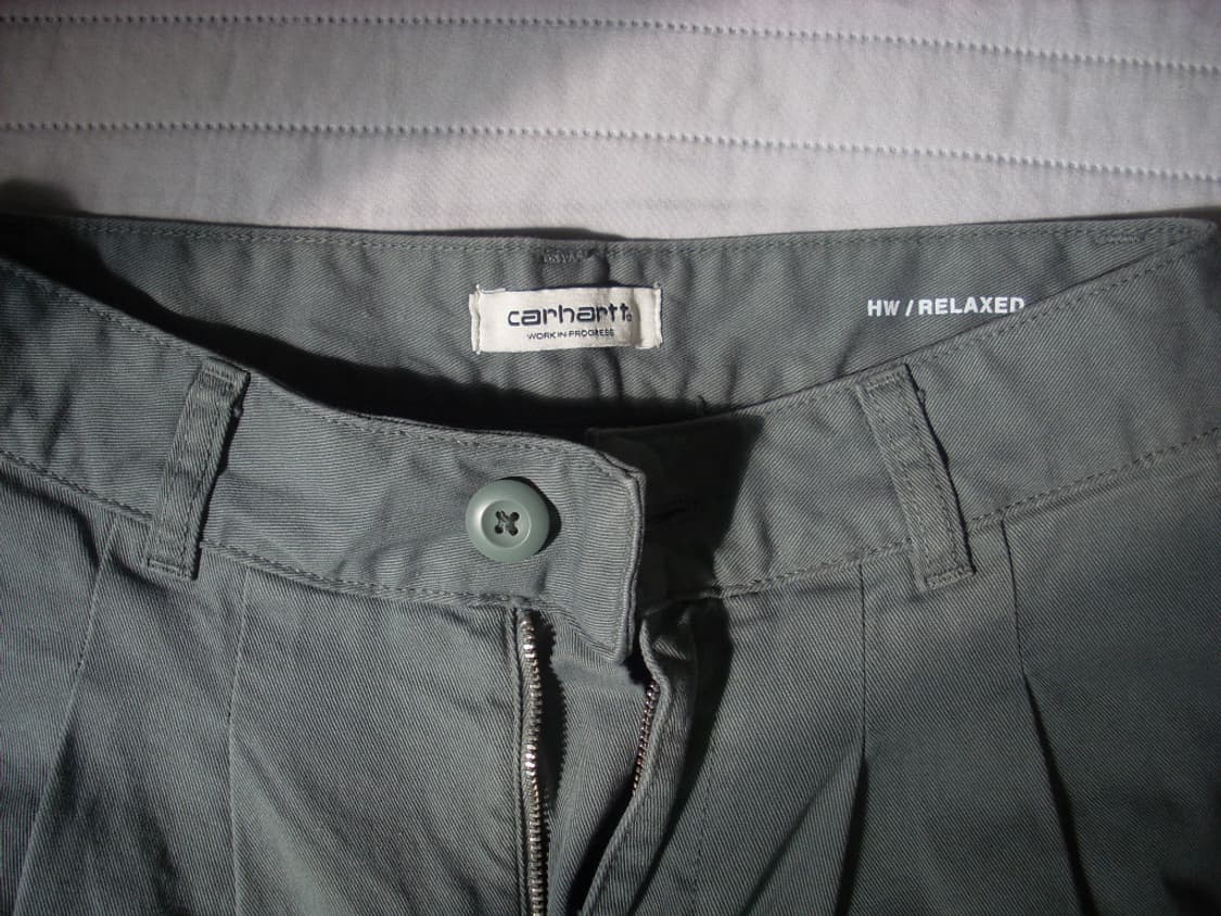 (W) 칼하트 WIP 스모크 그린 가먼트 다이드 콜린스 팬츠 상품이미지2