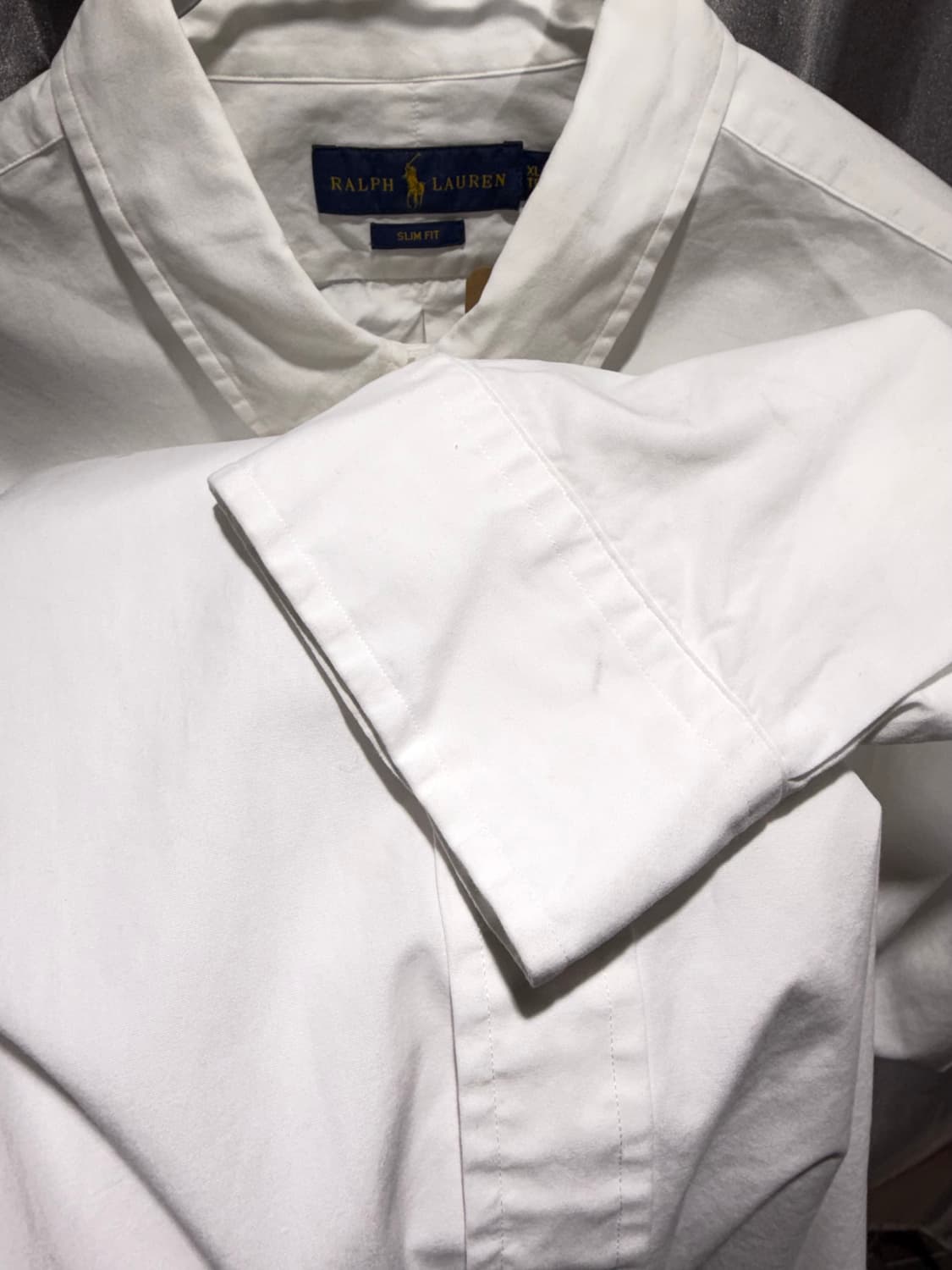 XL 폴로랄프로렌 슬림핏 네이비 포니 화이트 셔츠 상품이미지7