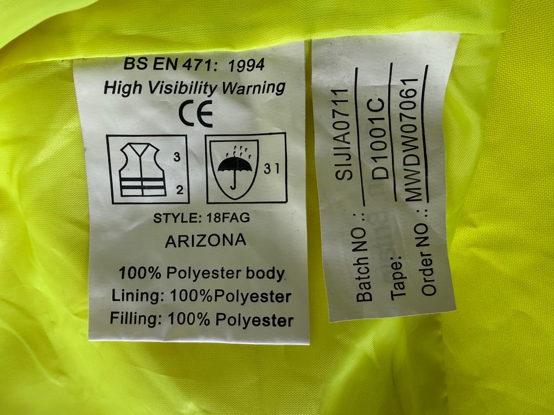 영국 경찰 시그널 우의 border control  형광 반사 우의 자켓 상품이미지5