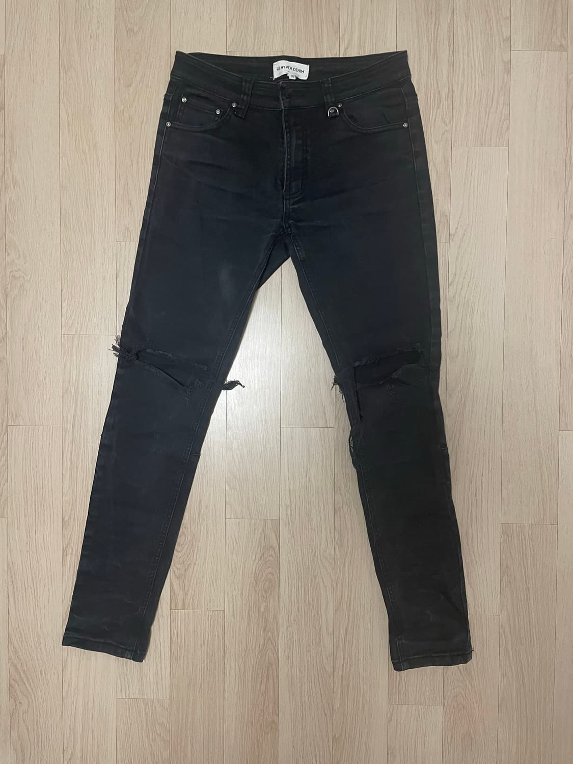 하이퍼 데님 Charcoal 검정 청바지 상품이미지1