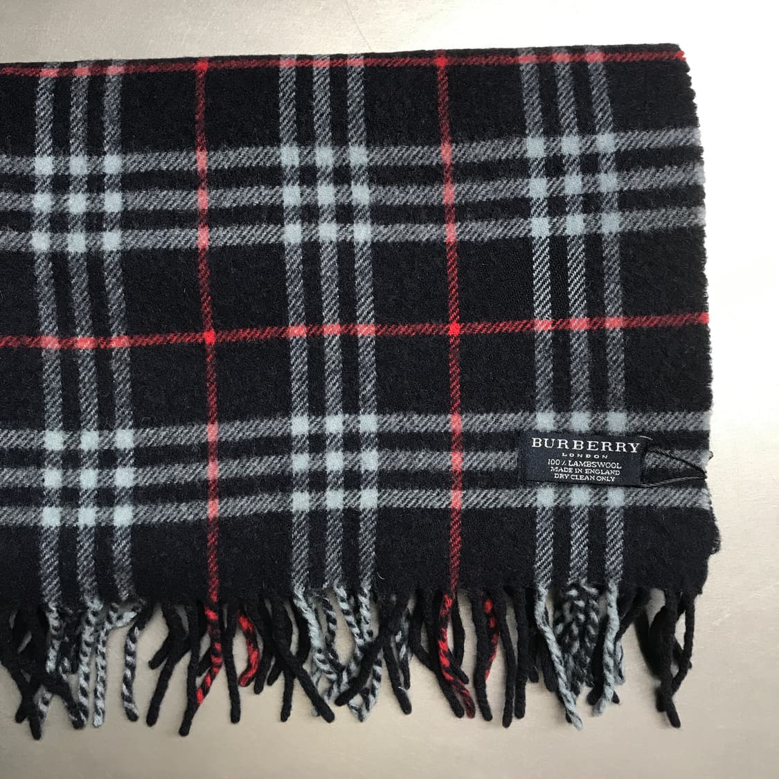 버버리 정품 램스울 머플러 네이비 상품이미지3