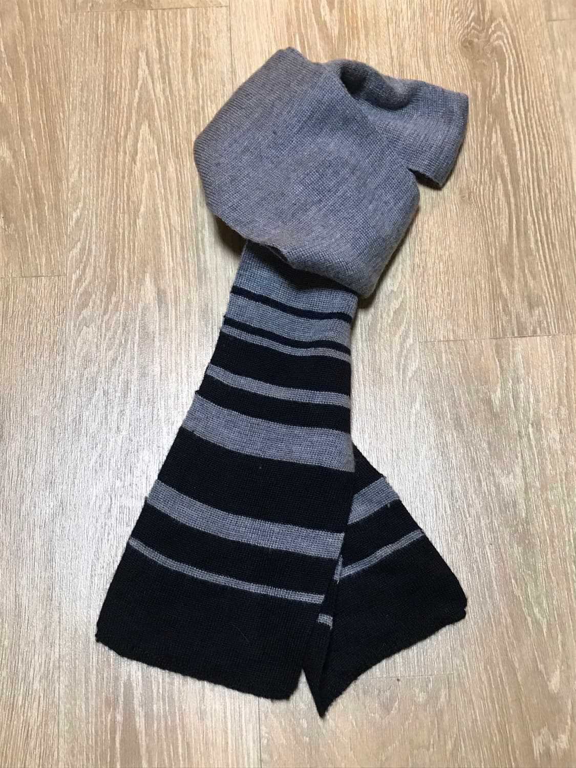 재팬 그레이앤블랙 쁘띠 머플러 남녀공용 상품이미지2