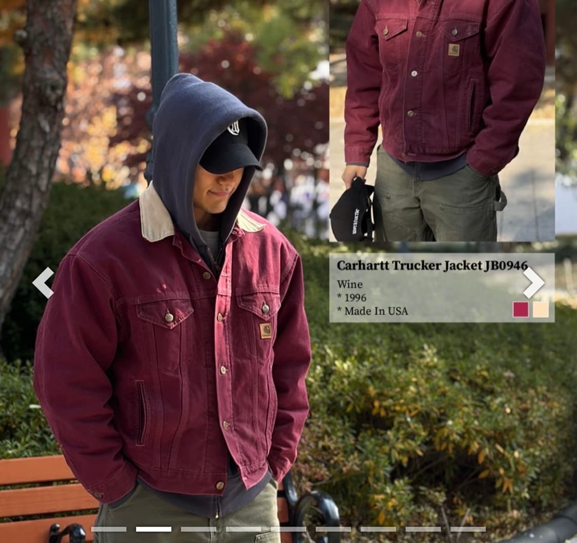 90s 칼하트 트러커 워크 자켓 디트로이트 JB0946 USA 상품이미지2