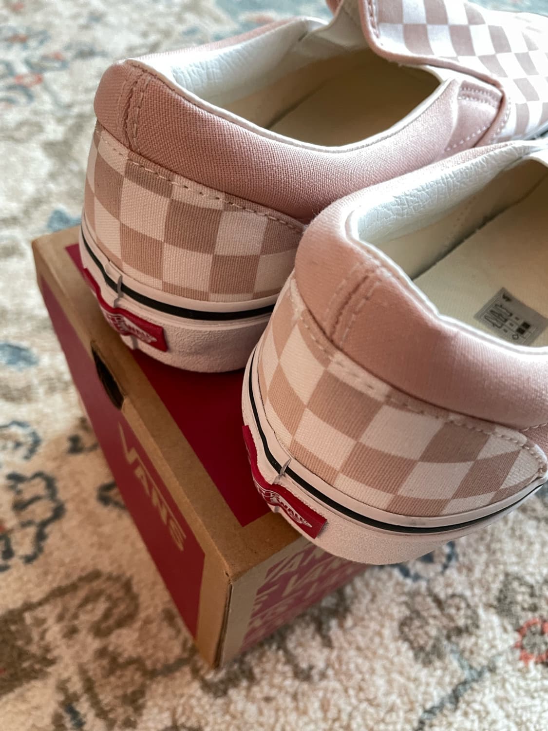 반스 클래식 체커보드 슬립온 핑크 (새제품,270) 상품이미지4