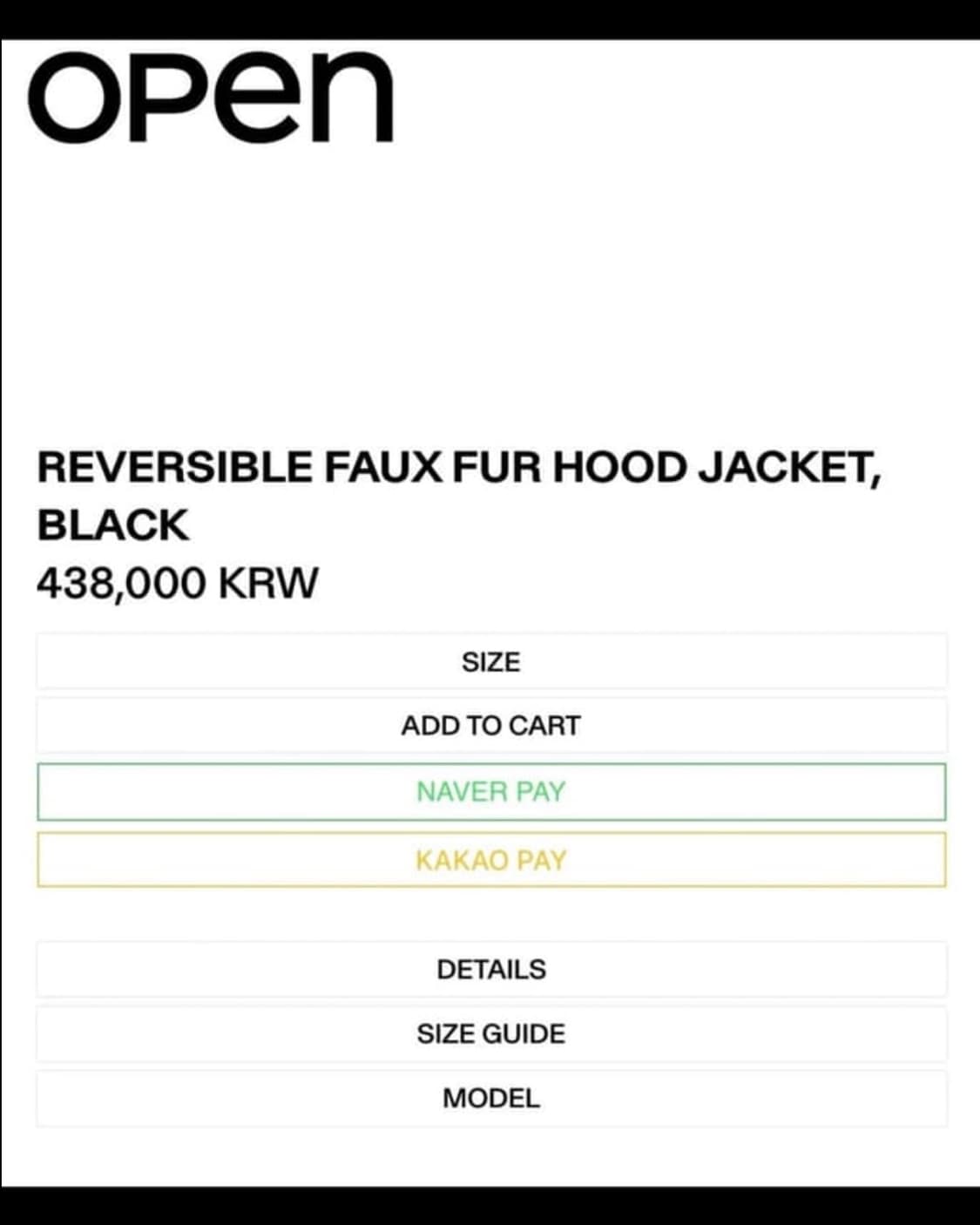 REVERSIBLE FAUX FUR HOOD JACKET, BLACK 상품이미지3