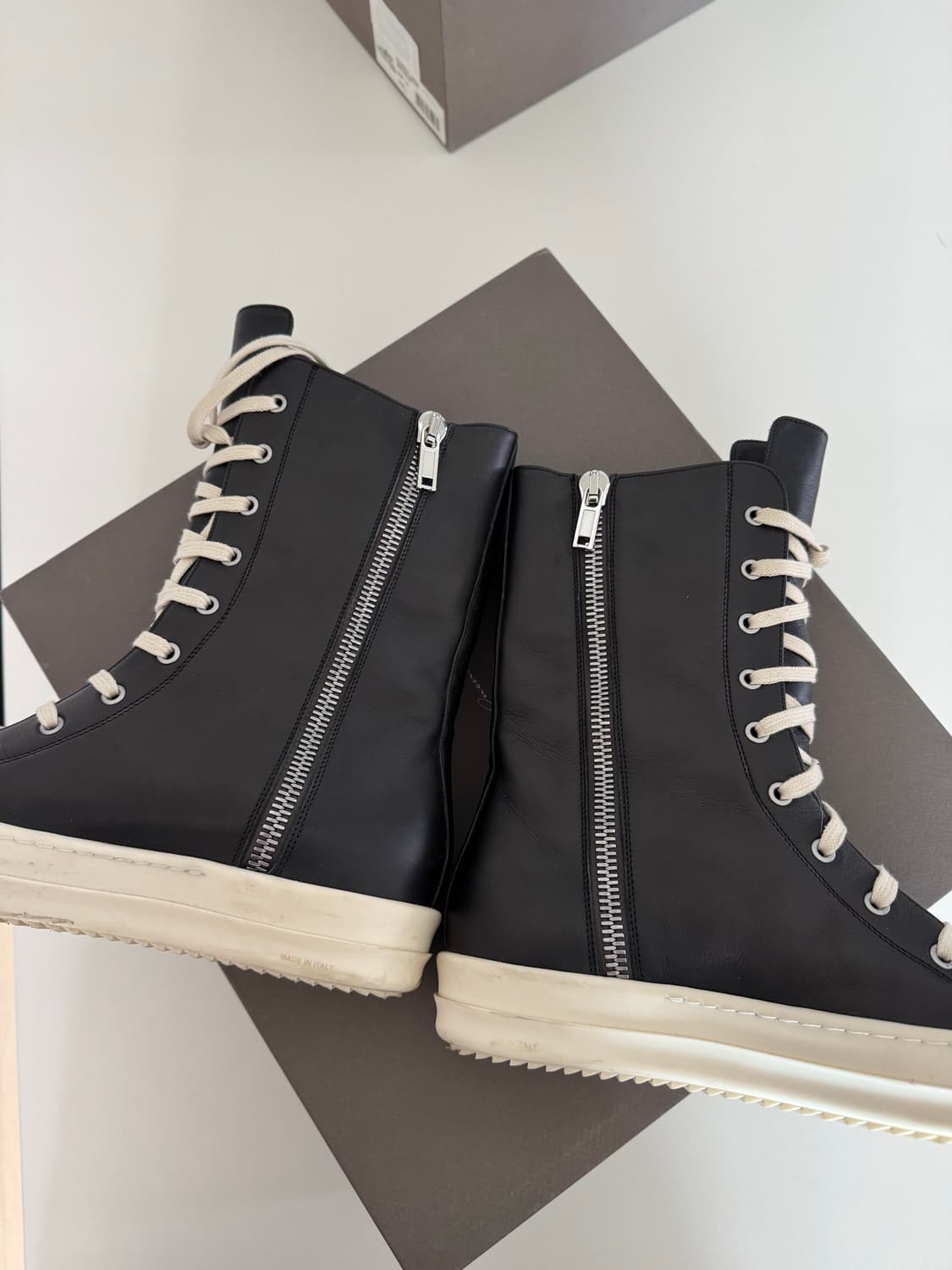 [42] 릭오웬스 레더 포켓 하이탑 상품이미지6