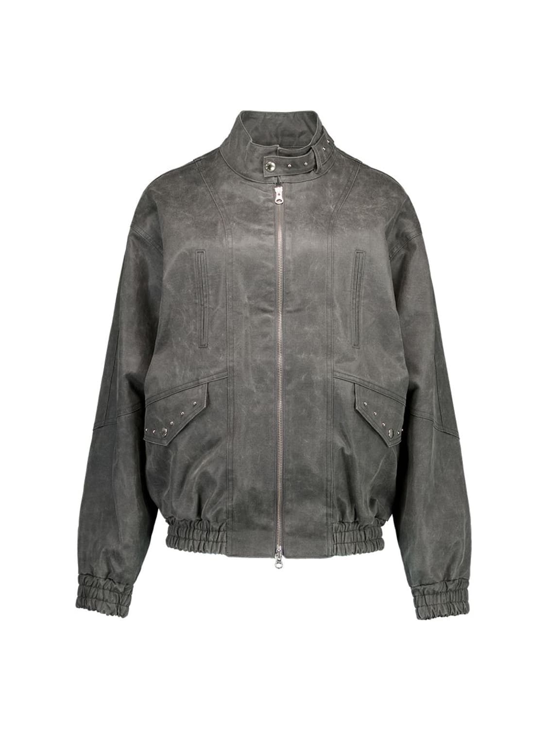 셋업이엑스이 studded suede jacket 차콜 레더 자켓 상품이미지1