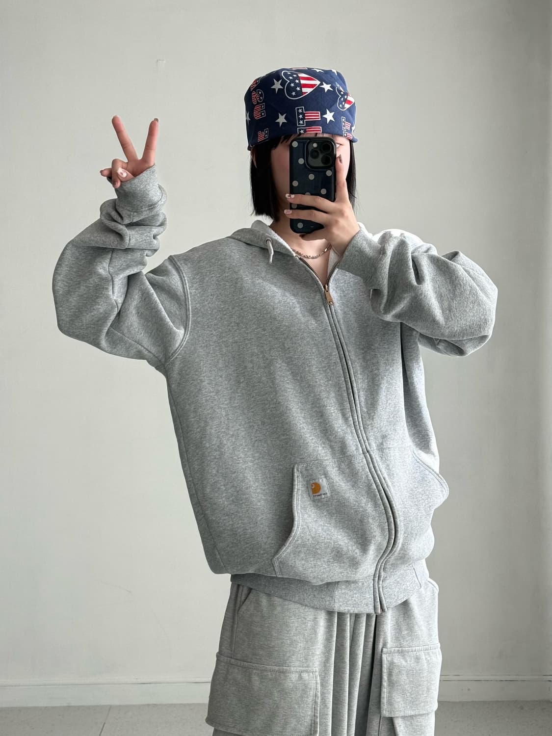 칼하트 그레이 후드집업 상품이미지3