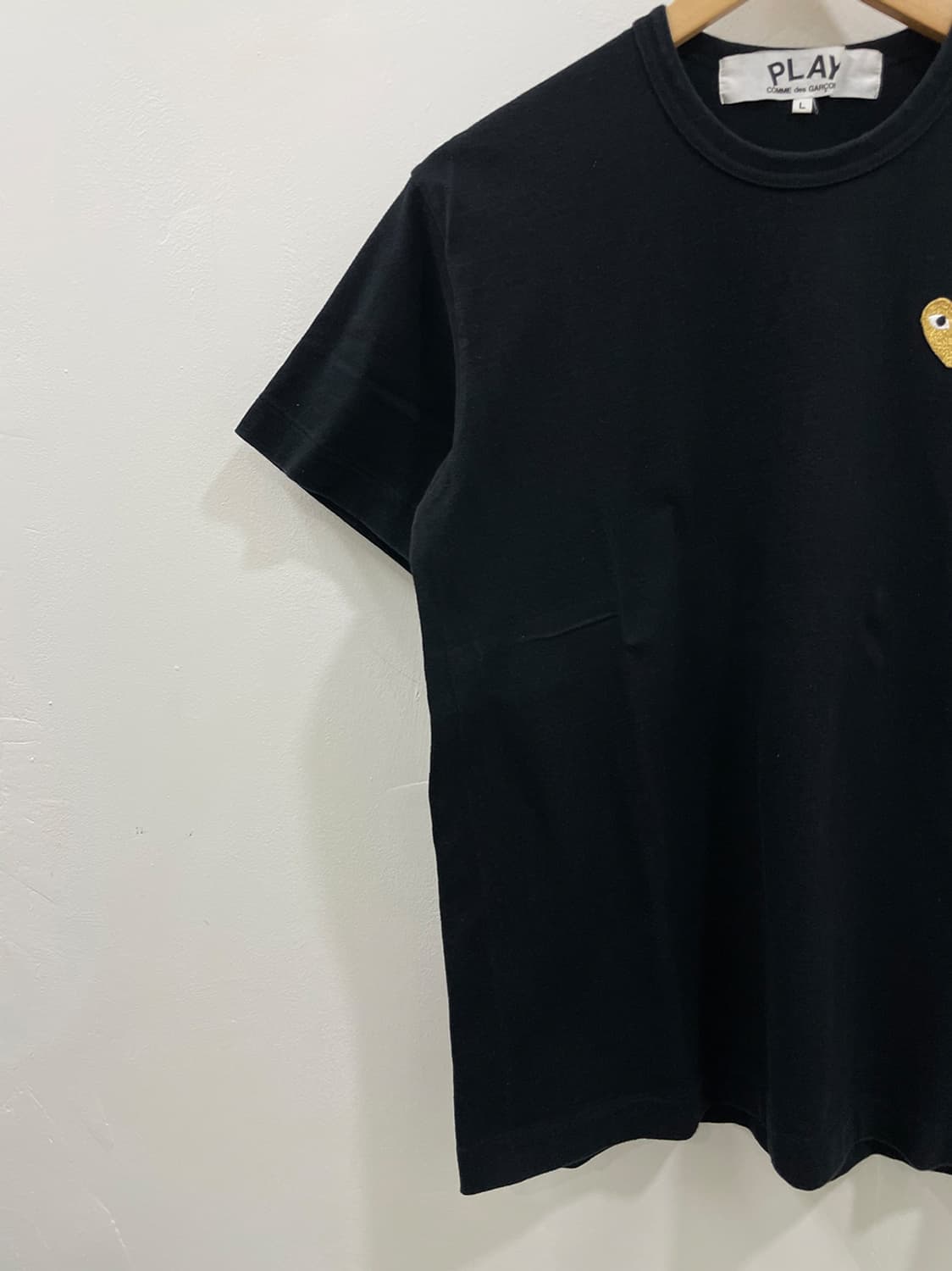  꼼데 하트 로고 반팔티 블 상품이미지2