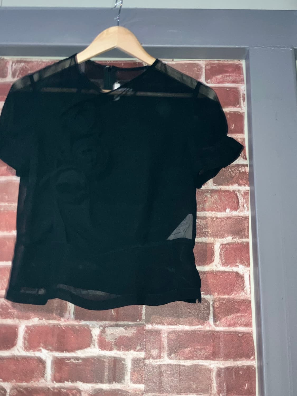 Comme des Garcons 꼼데가르송 장미코사지 반팔블라우스 상품이미지1