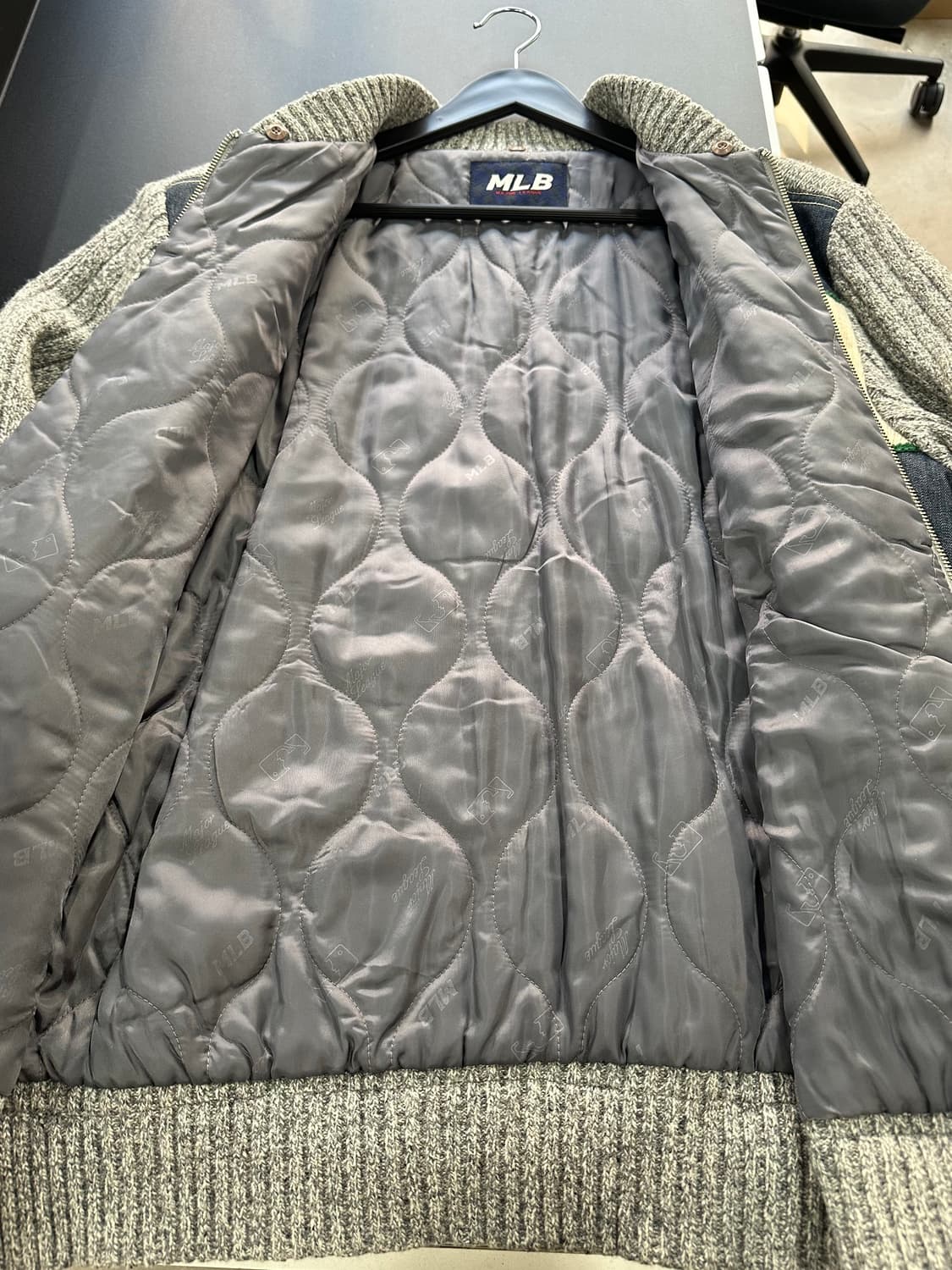 MLB 00s 콜로라도 데님누빔 니트점퍼 상품이미지4