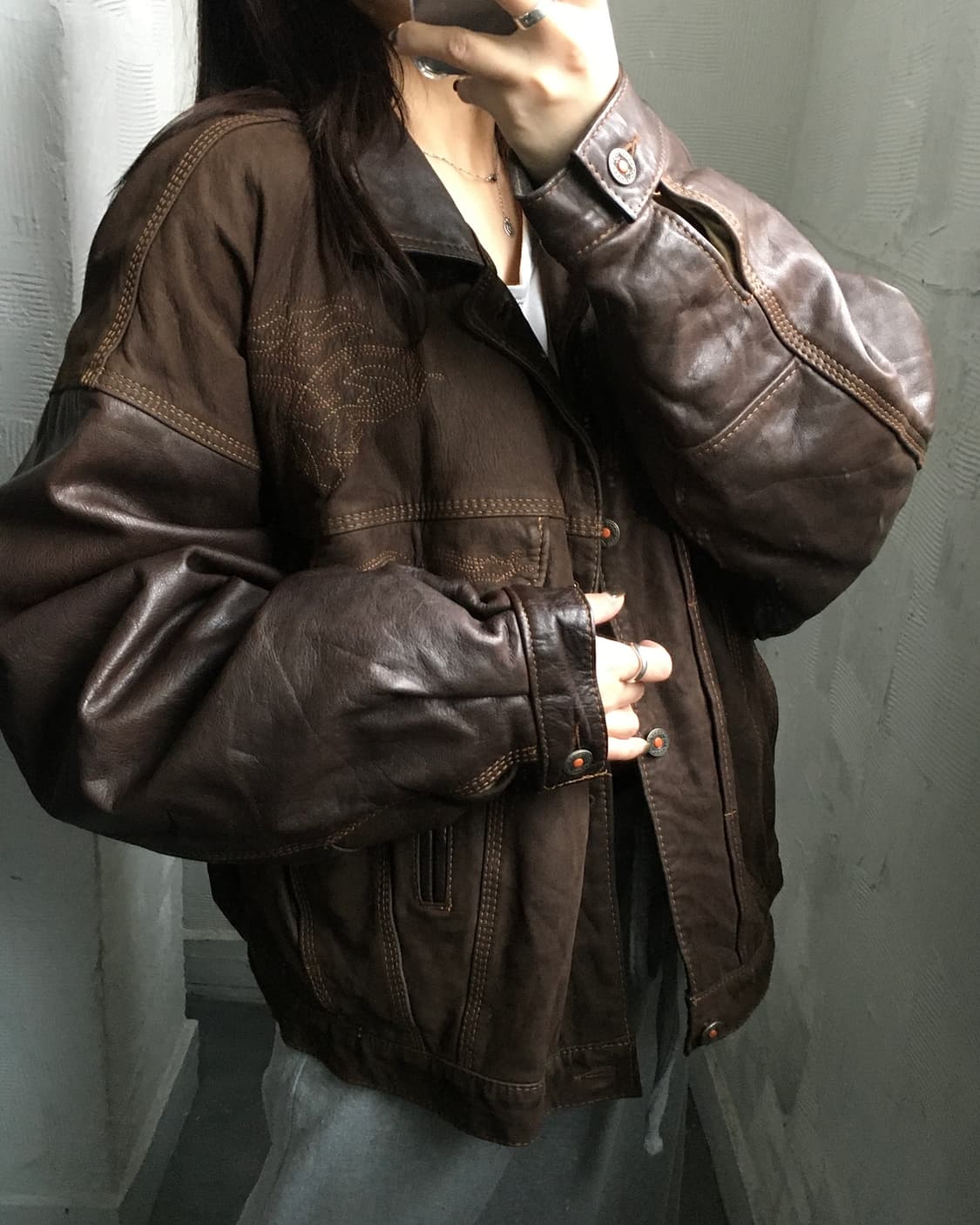 Kudsak 스웨이드 레더 트러커 자켓  상품이미지3