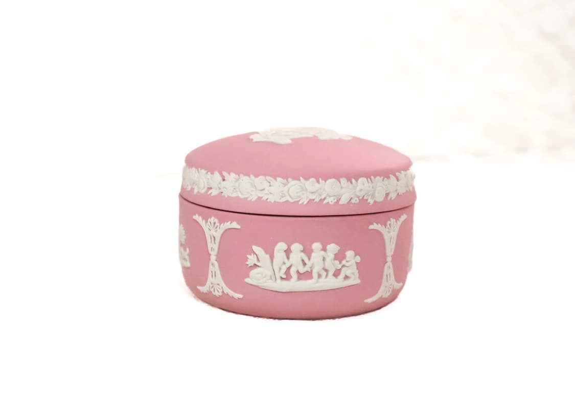[영국엔틱] 웨지우드 제스퍼웨어 강낭콩 트킹켓박스 보석함_핑크 상품이미지6