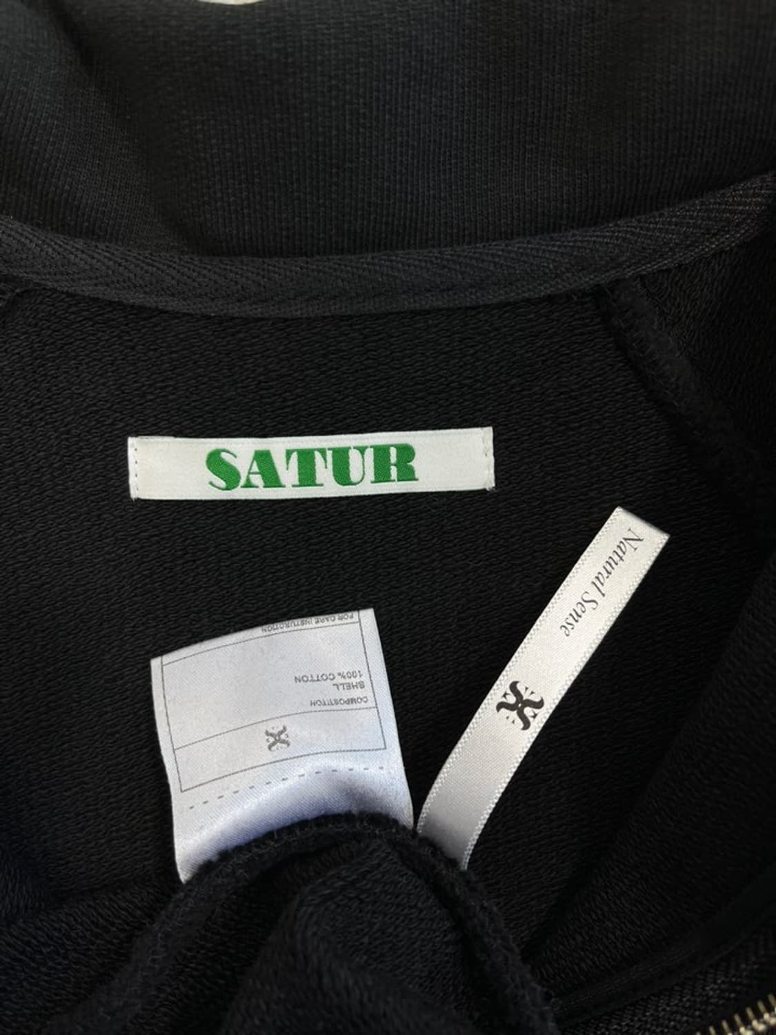 세터 아를 블랙 반집업 맨투맨/#3129 상품이미지4