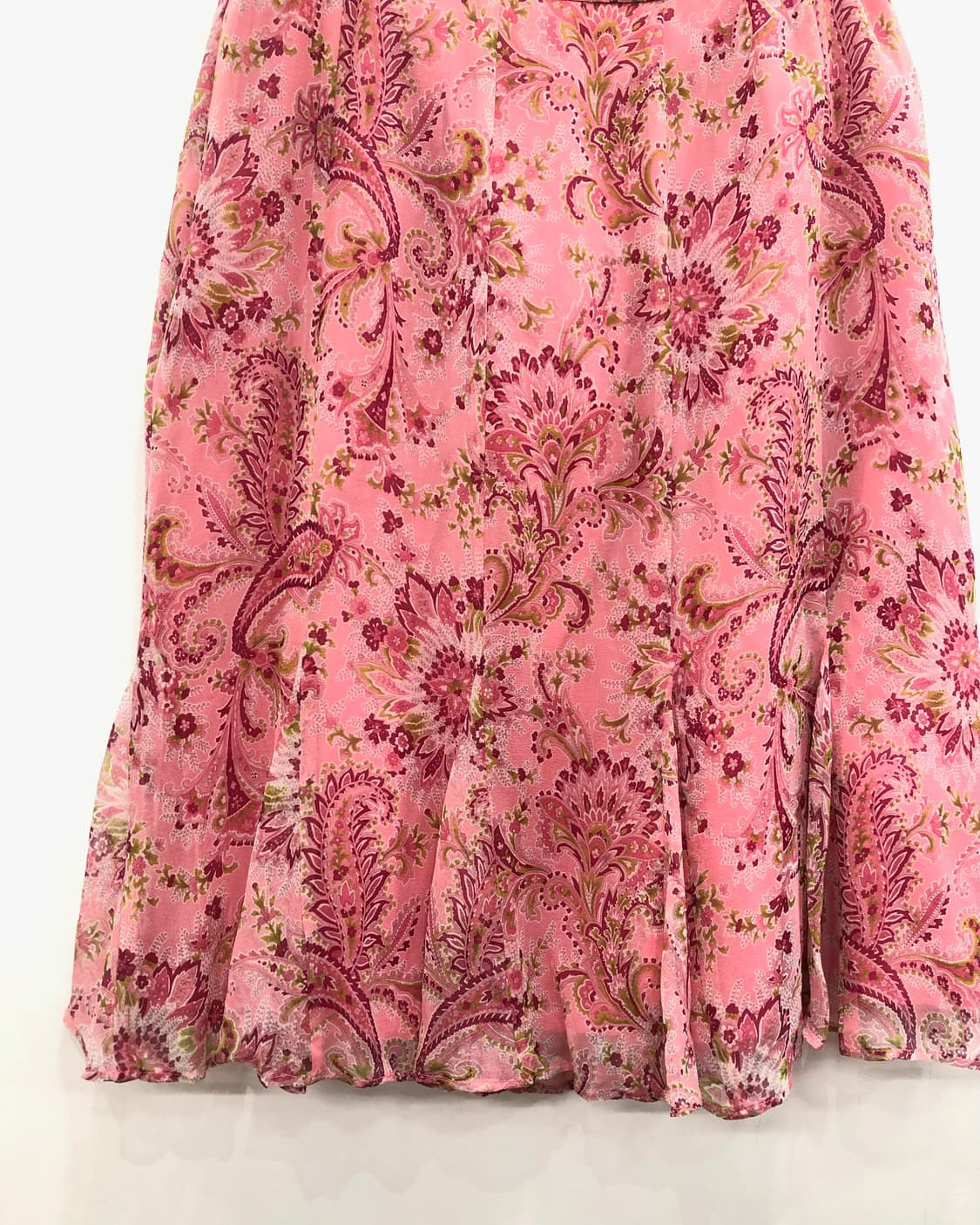 pink oriental paisley pattern midi skirt 상품이미지3