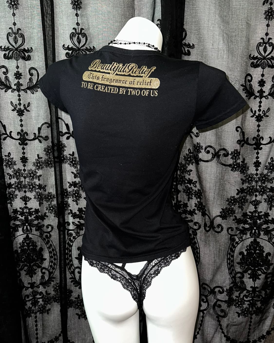 Rock chic gold + black short-sleeve 상품이미지3