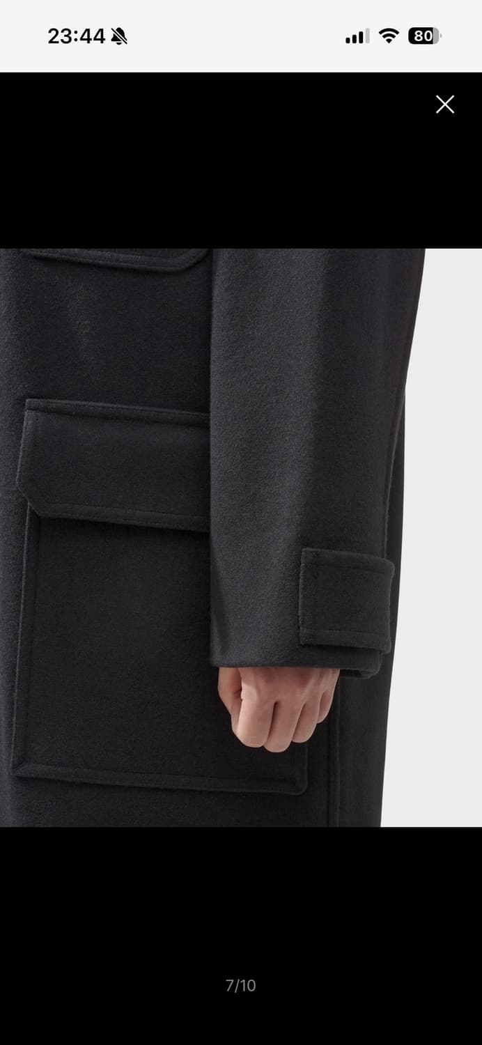 마가렛호웰 MHl 멜톤 울 후드 코트 블랙 상품이미지8