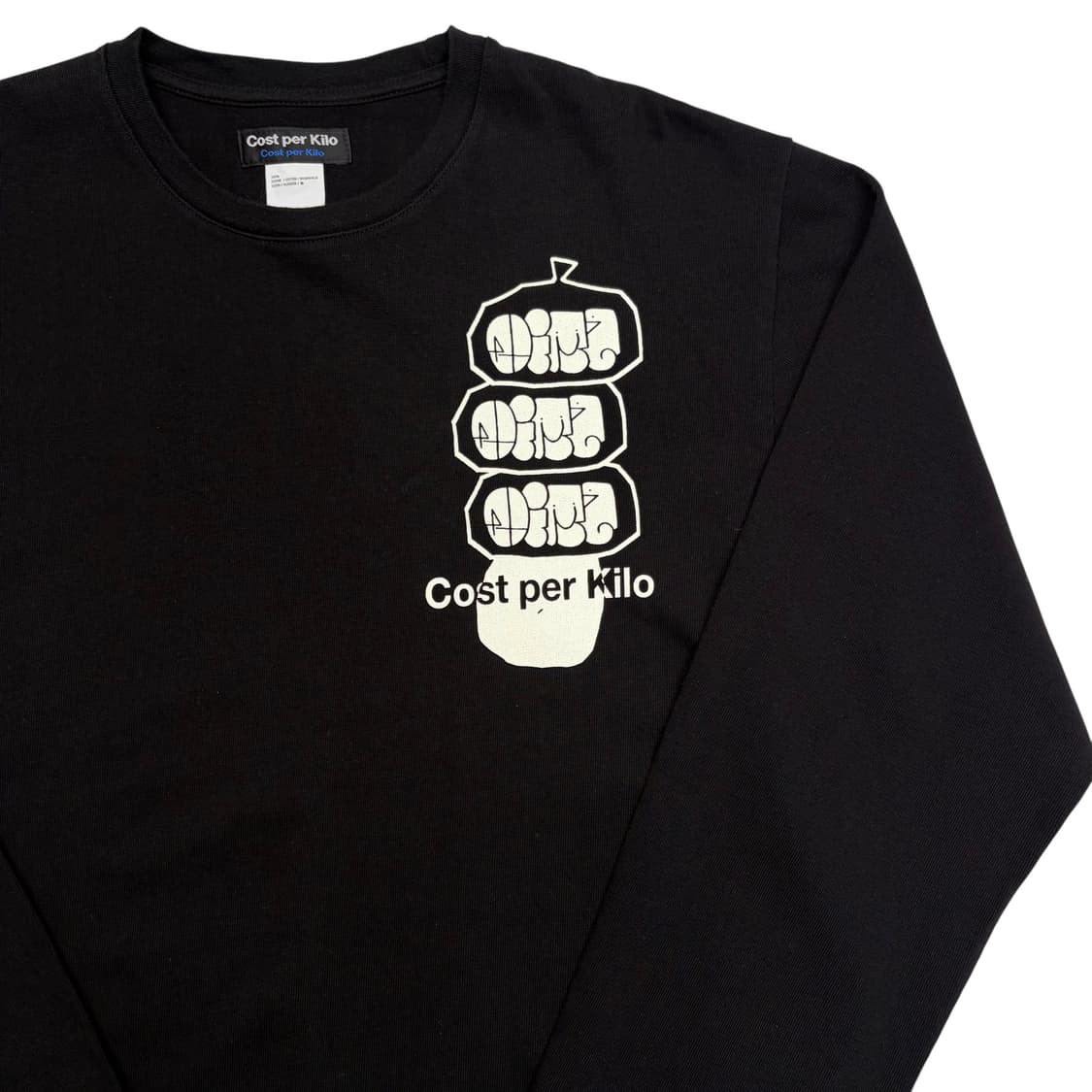 코스트퍼킬로 블랙 프린팅 롱슬리브 L 상품이미지2