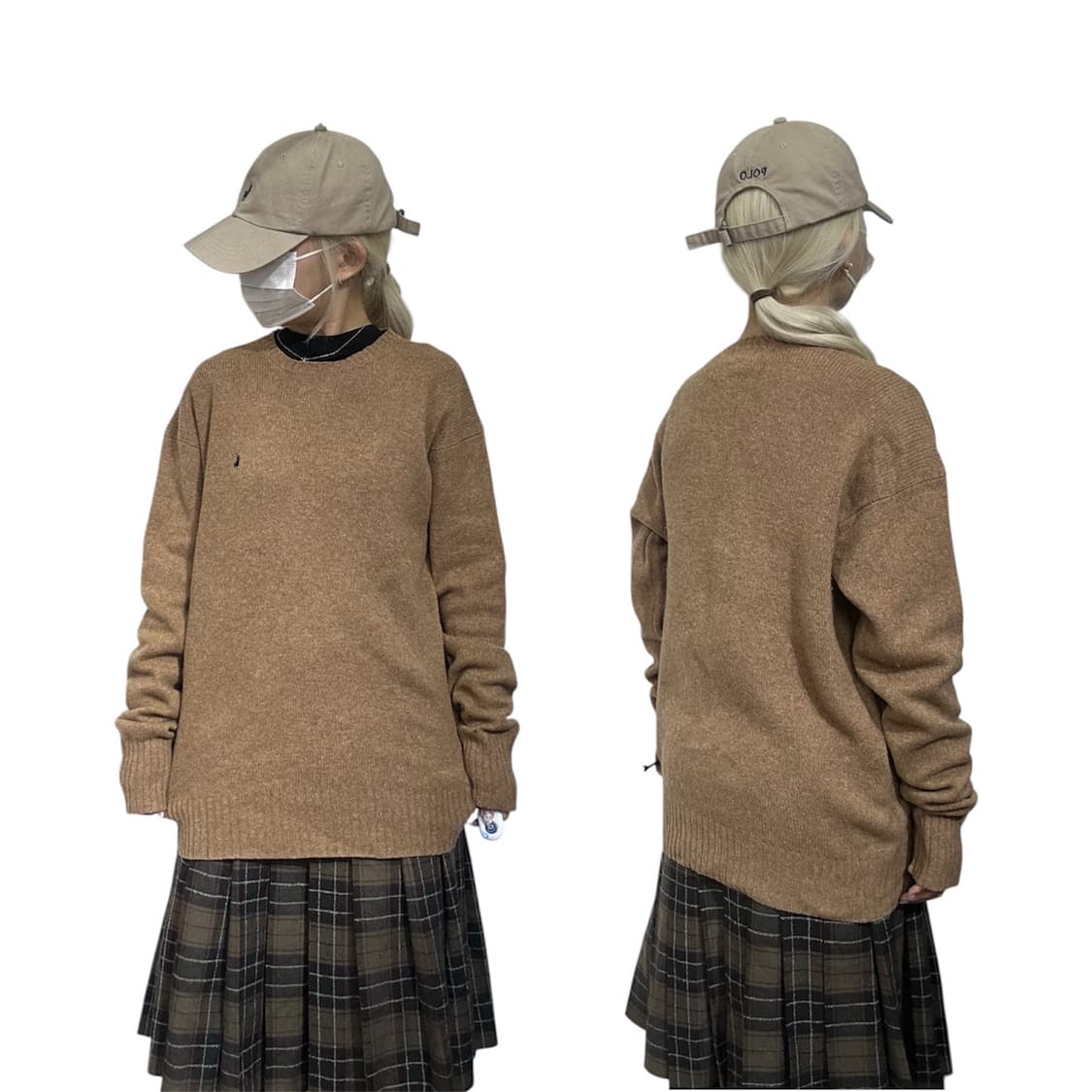 90s 폴로 베이지 울 니트 100 상품이미지1