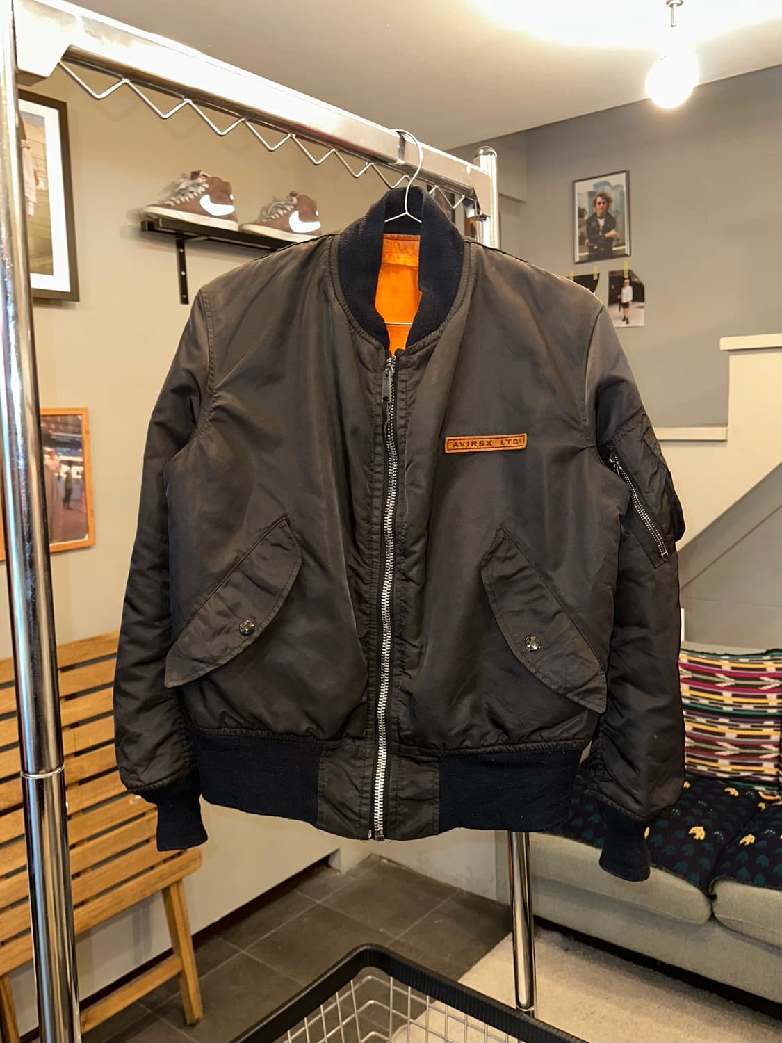 Avirex back logo Ma-1 flight bomber JK 상품이미지4