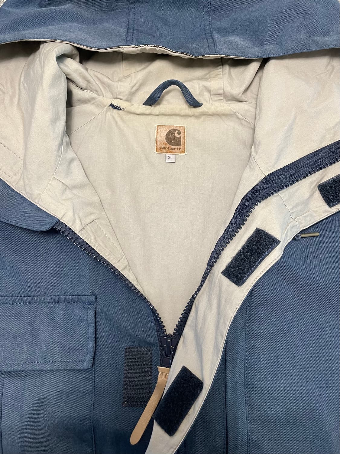 칼하트 테리 자켓 스모크 블루컬러 사이즈 XL 상품이미지2