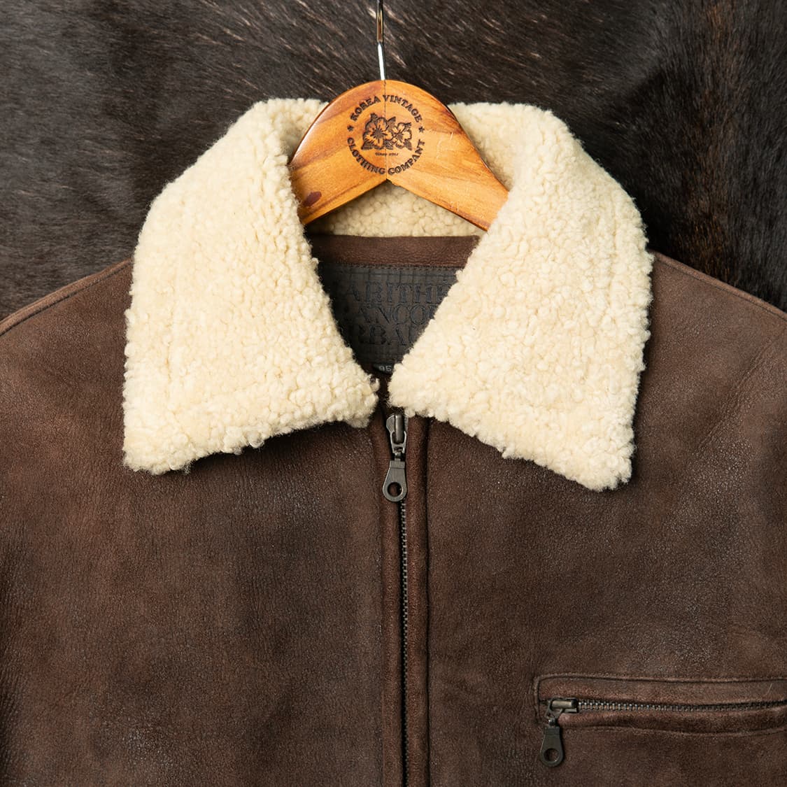 [105] 90s 마리떼 프랑소와 저버 양가죽 양털 무스탕  상품이미지2