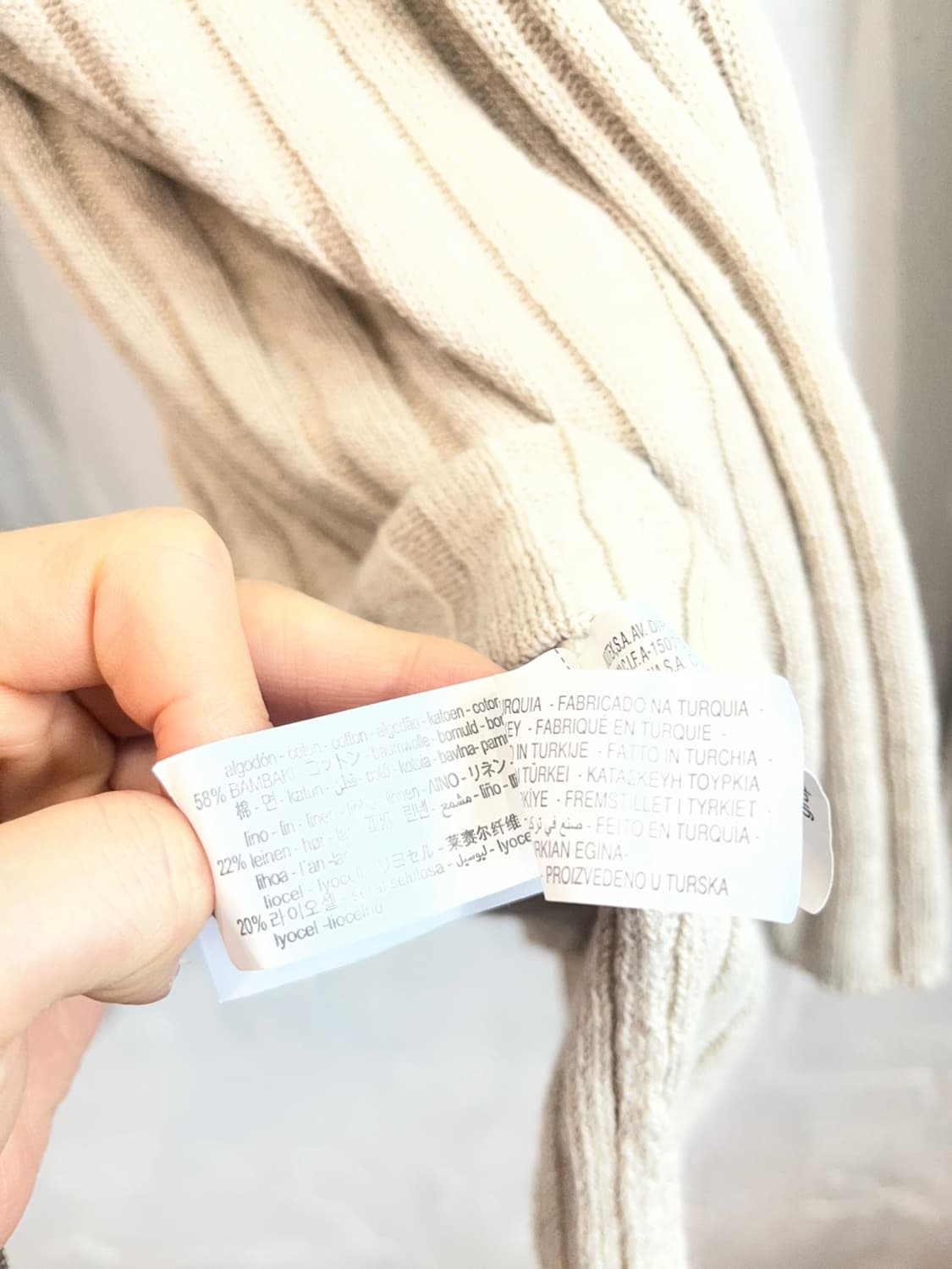 ZARA 자라 립 린넨 루즈핏 롱슬리브 미사용품 XL 상품이미지4