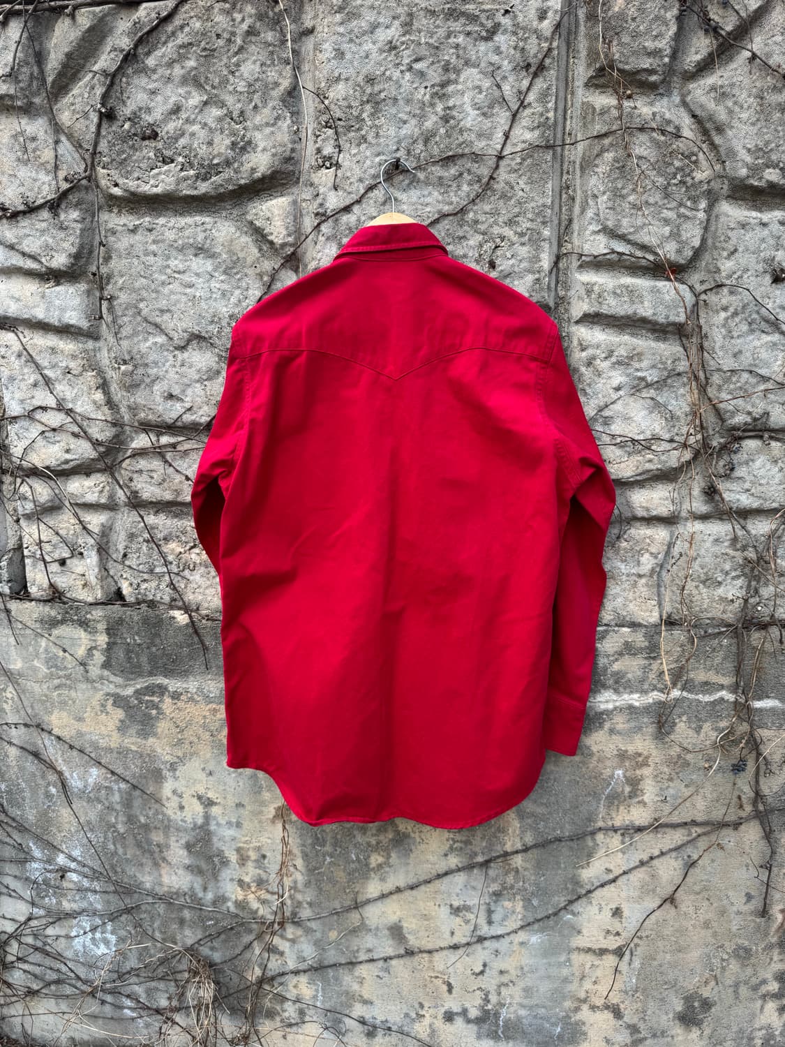 90s 칼하트 빈티지 헤비코튼 s01 웨스턴 셔츠 레드 상품이미지2