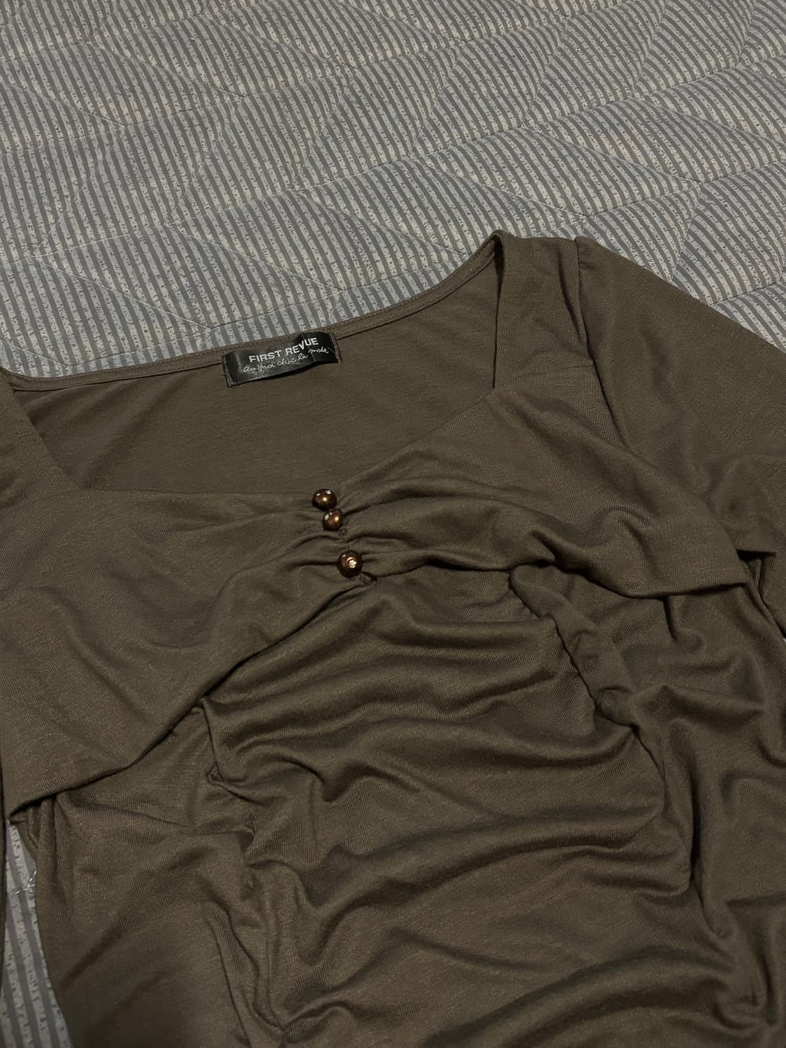 셔링 리본 슬리브 상품이미지2