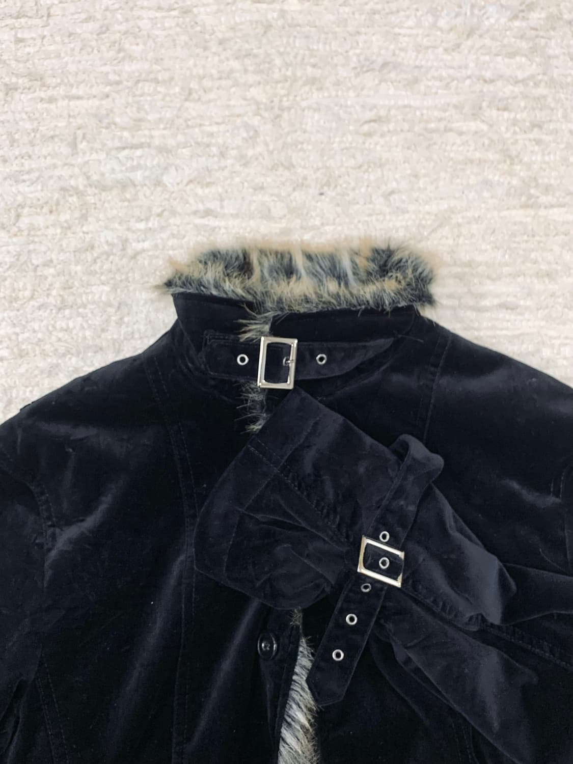 Velvet High-Neck Coat 상품이미지3