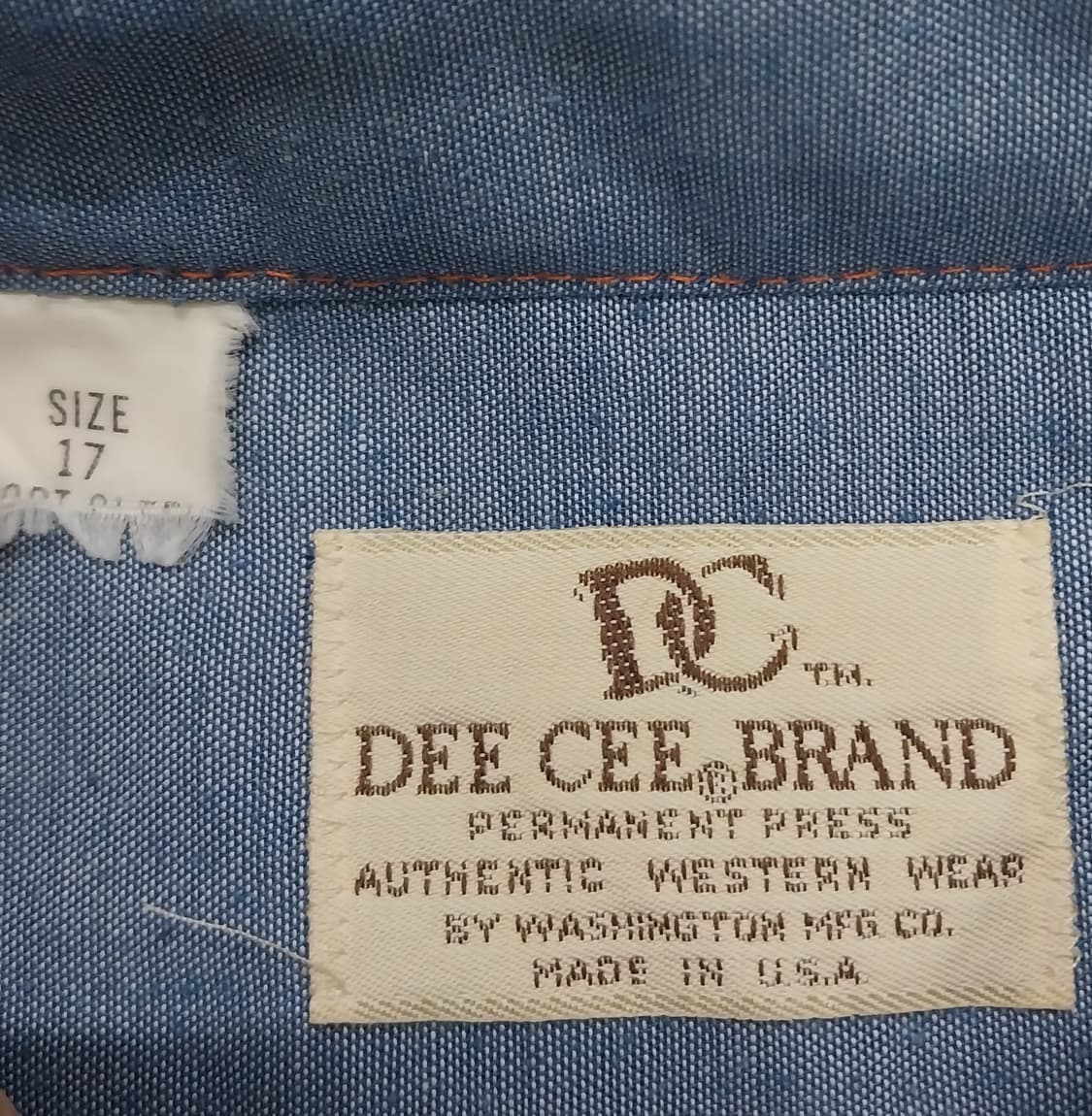 80s DEE CEE USA  데님 셔츠 17 (105-110) 상품이미지4