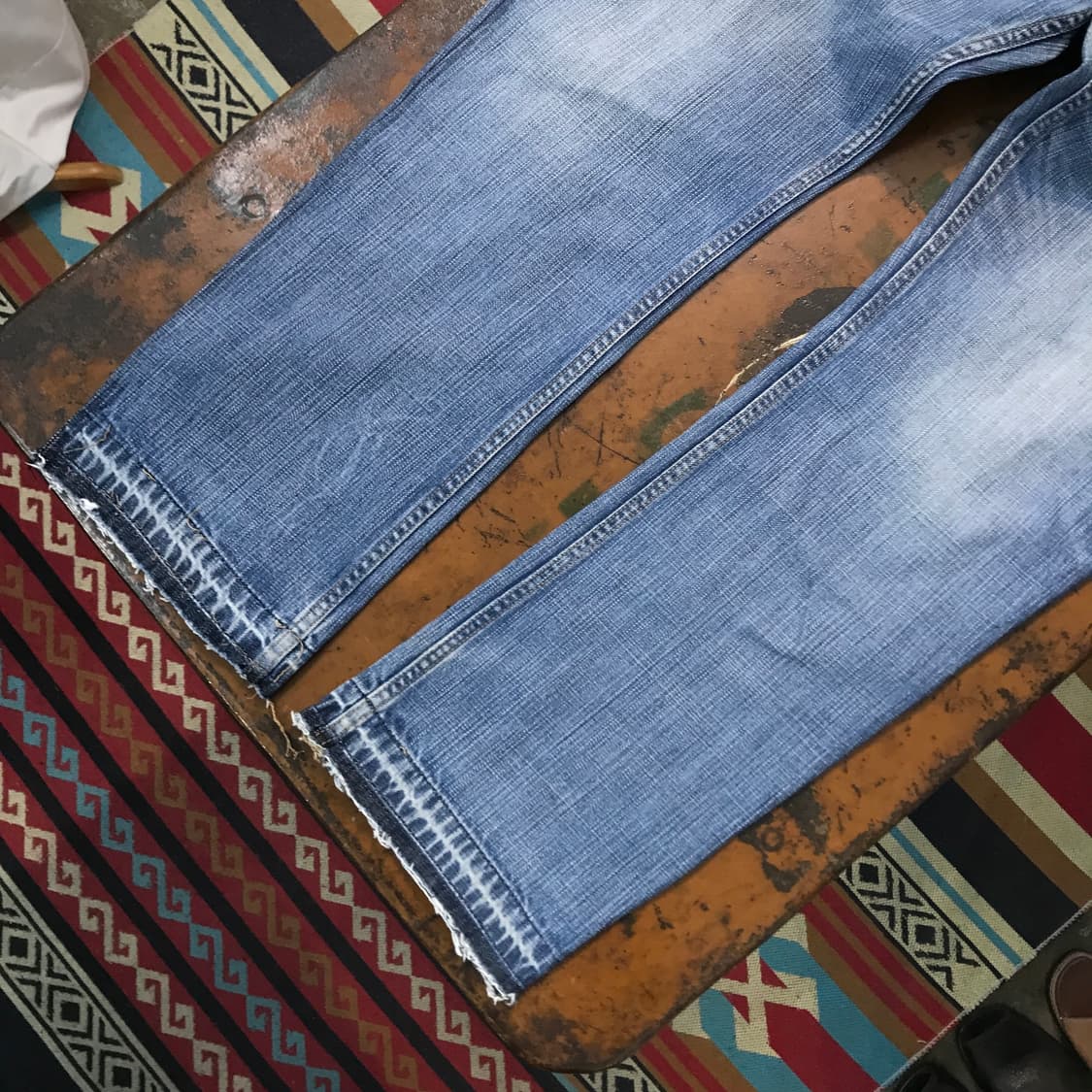 리바이스 527 연중청 워시드 컷오프 데님 팬츠 허리 33  상품이미지5