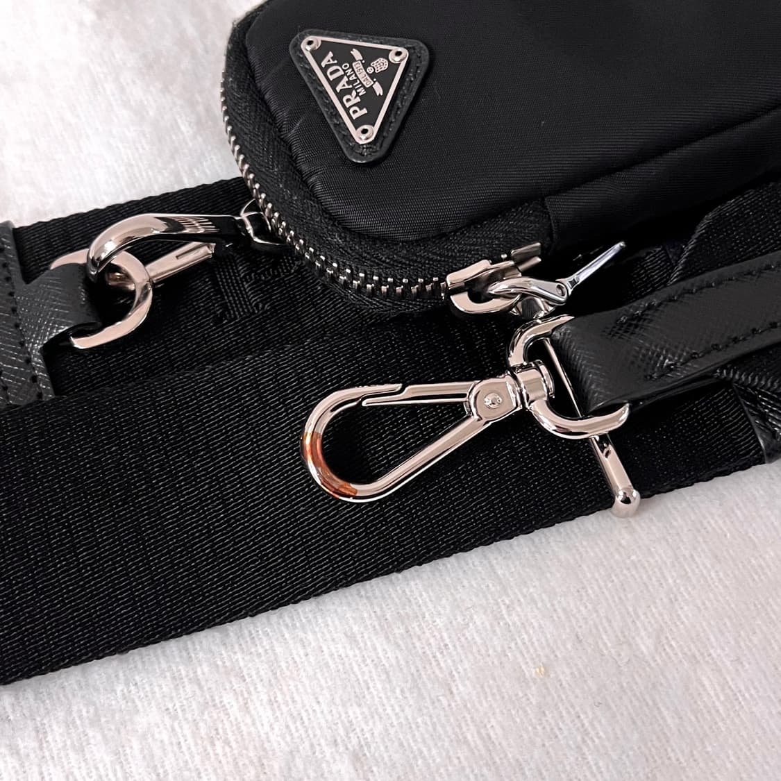 [S급/정품] 프라다 테수토 사피아노 2005 호보백 가방 블랙 상품이미지10